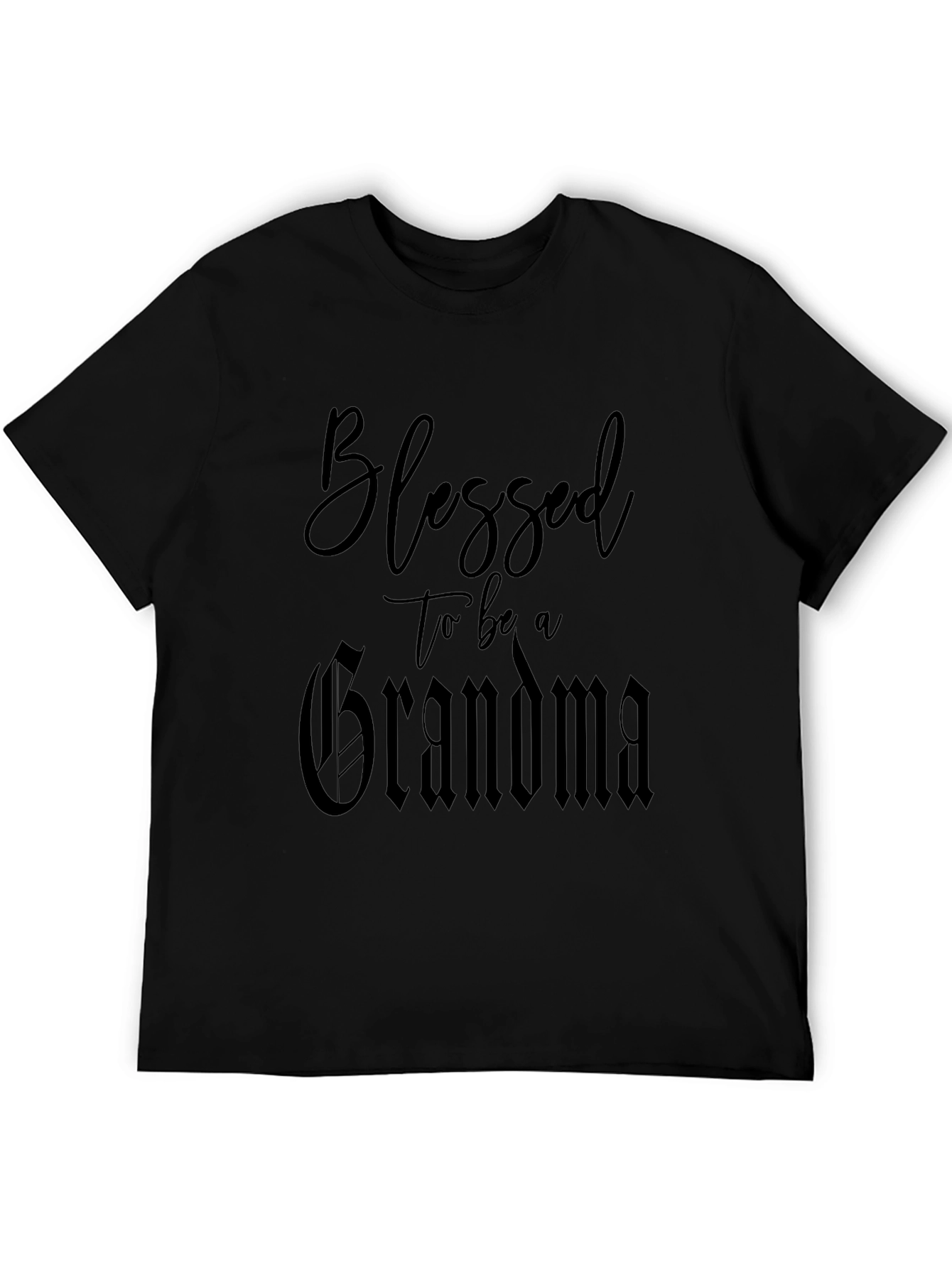Blessed to be a Grandma Black T-Shirt