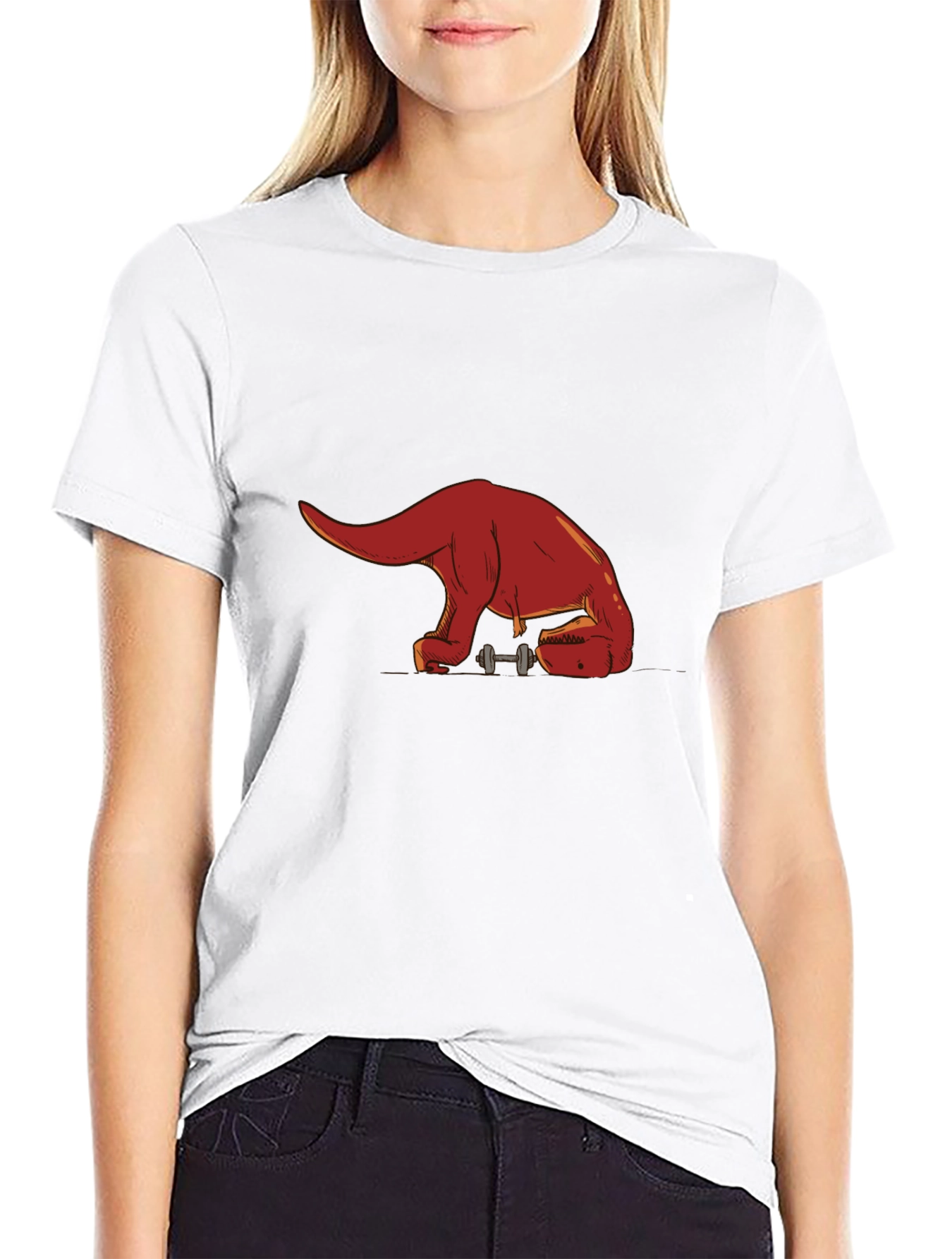 Dino Gains T-Shirt - Black Cotton Blend