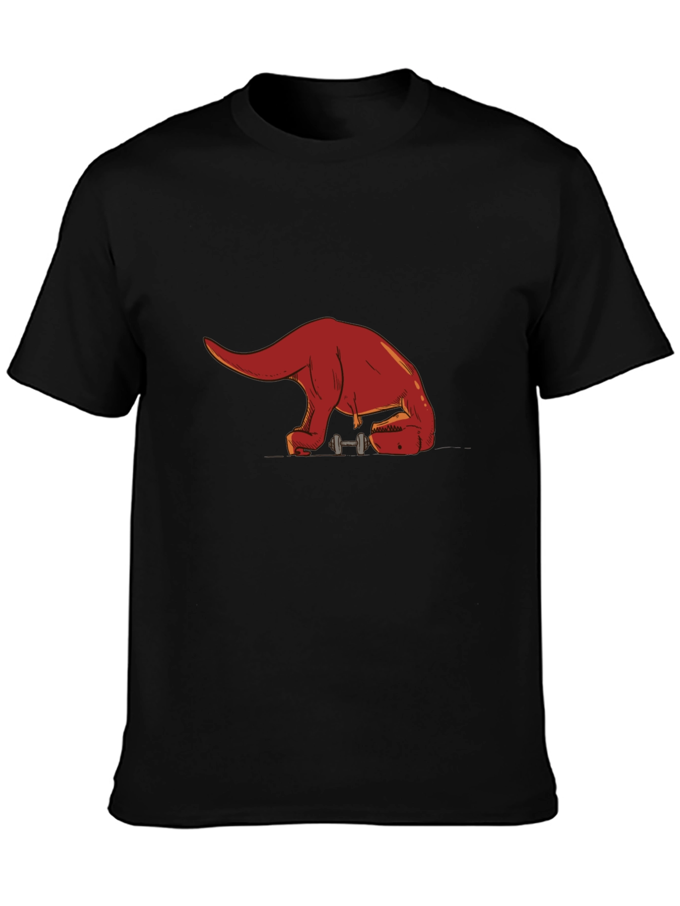 Dino Gains T-Shirt - Black Cotton Blend