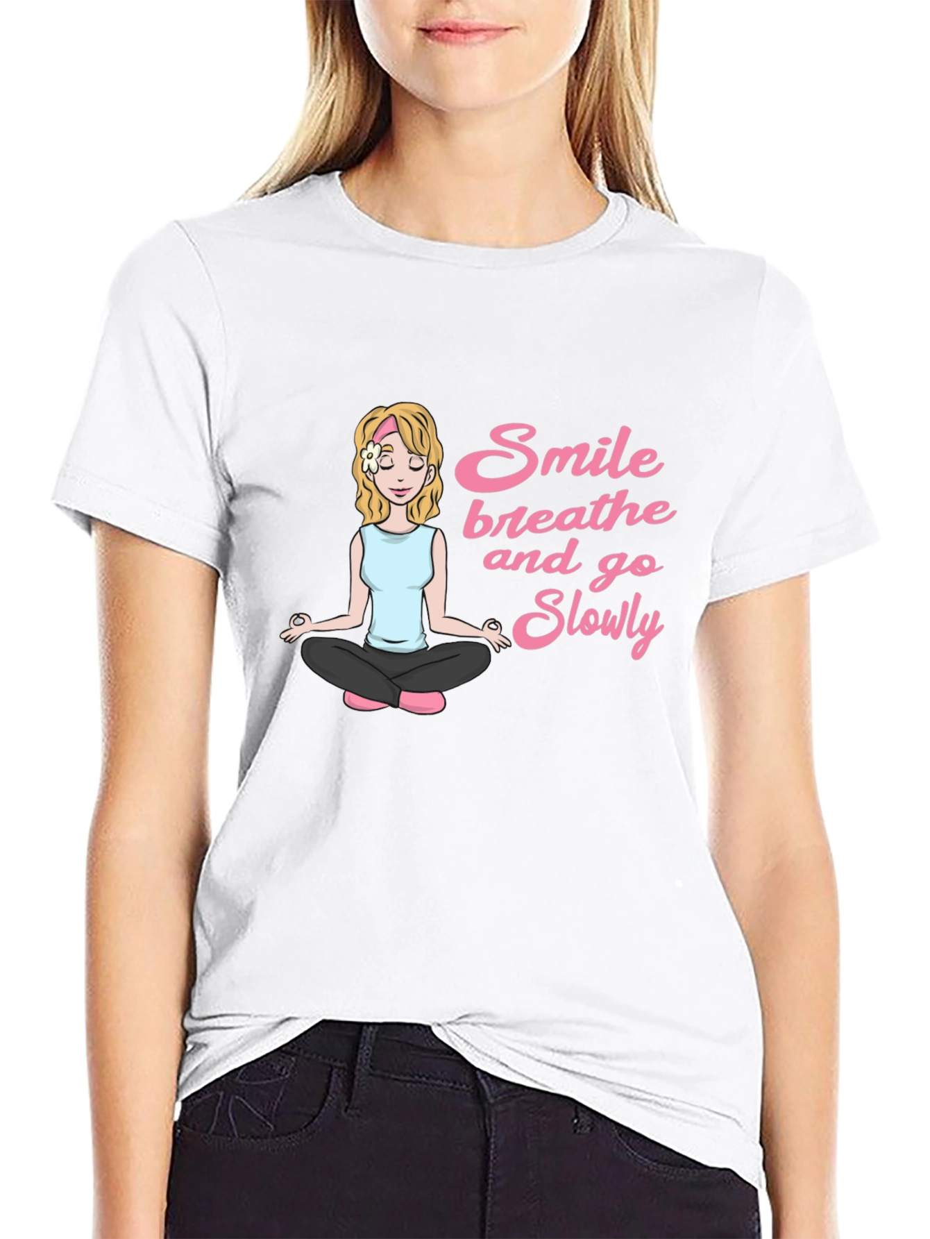 Smile Breathe and Go Slowly Black T-Shirt
