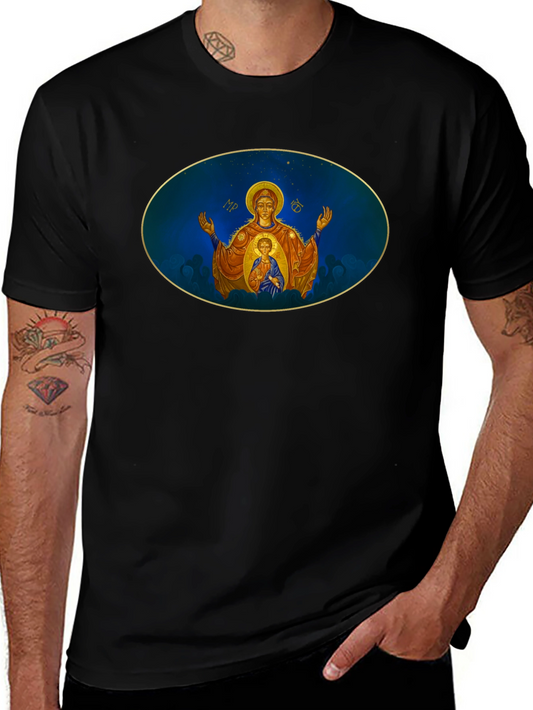 Madonna Icon T-Shirt - Religious Art Tee