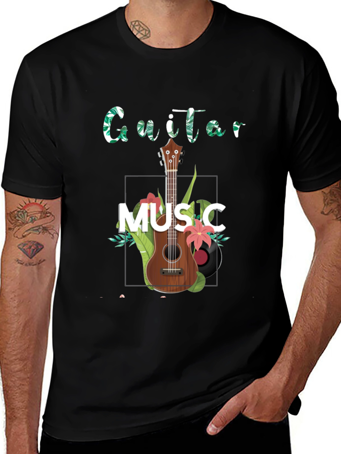 Guitar Music Graphic Tee - Stylish Musician T-Shirt