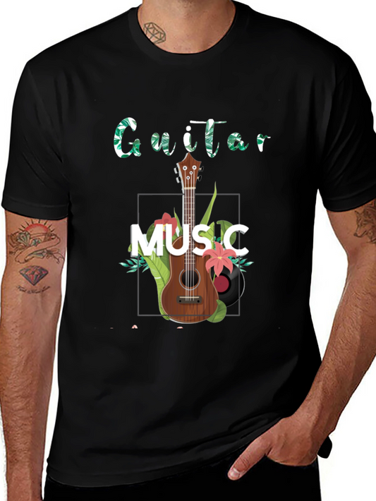 Guitar Music Graphic Tee - Stylish Musician T-Shirt