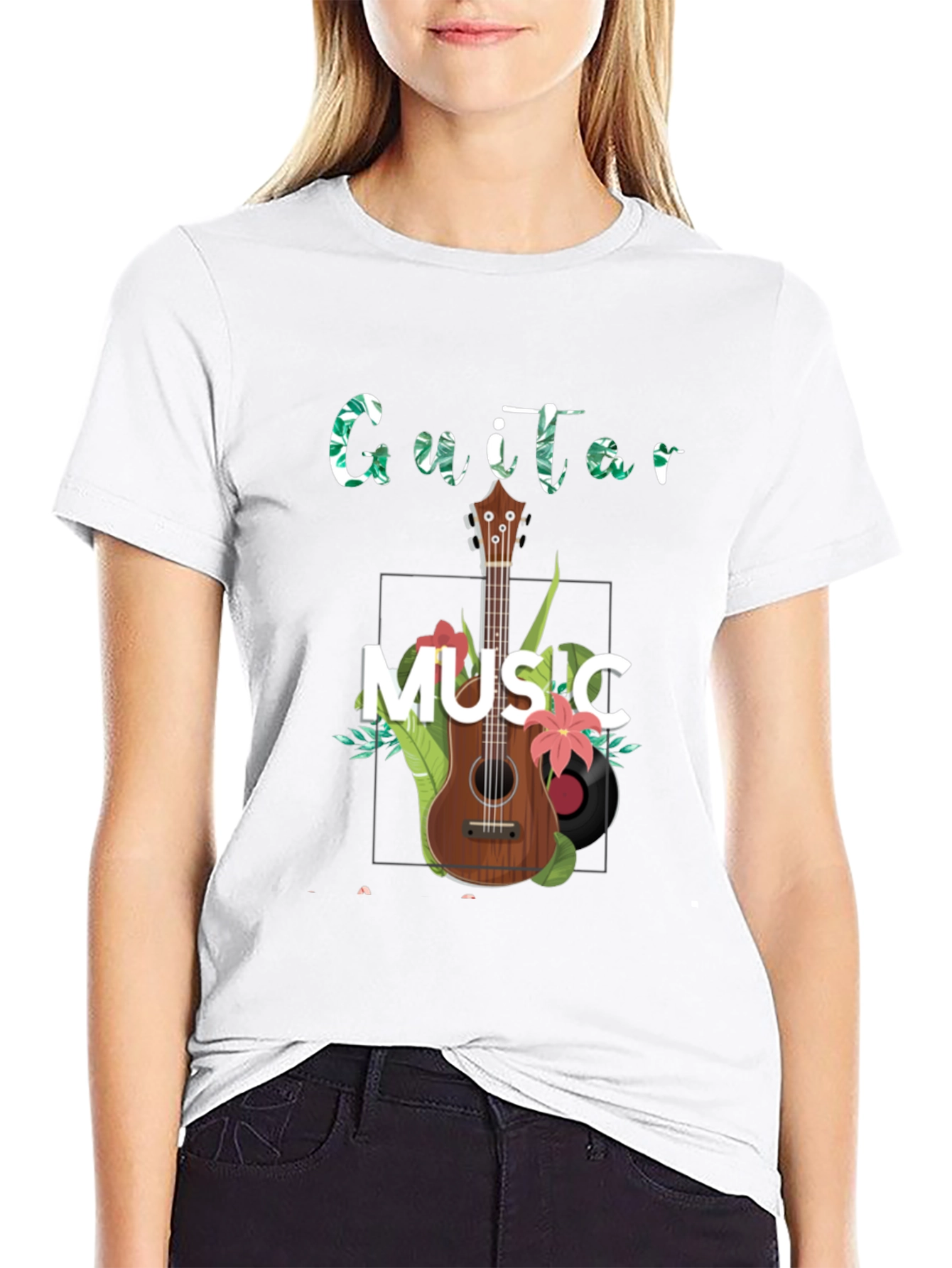 Guitar Music Graphic Tee - Stylish Musician T-Shirt