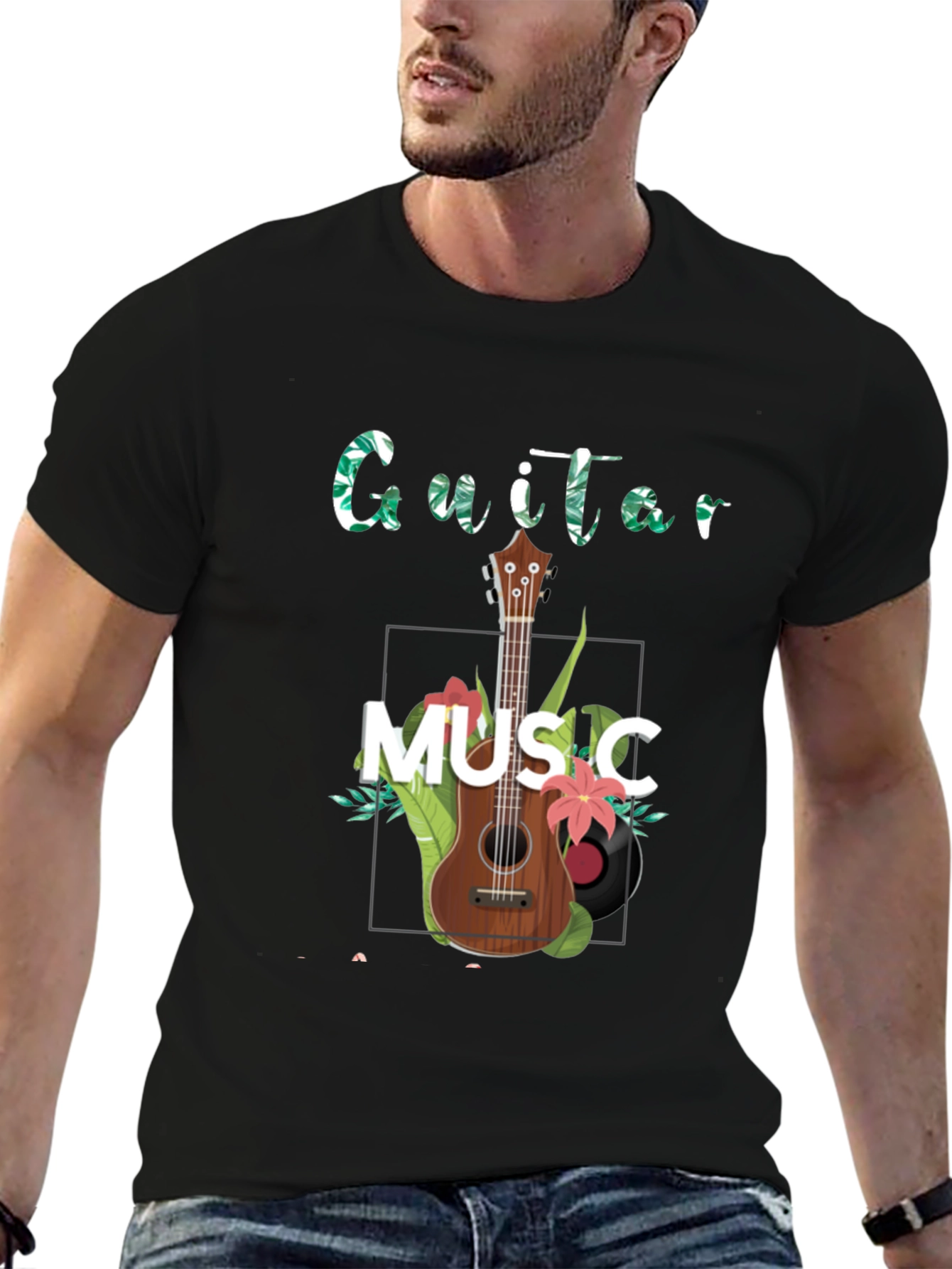 Guitar Music Graphic Tee - Stylish Musician T-Shirt