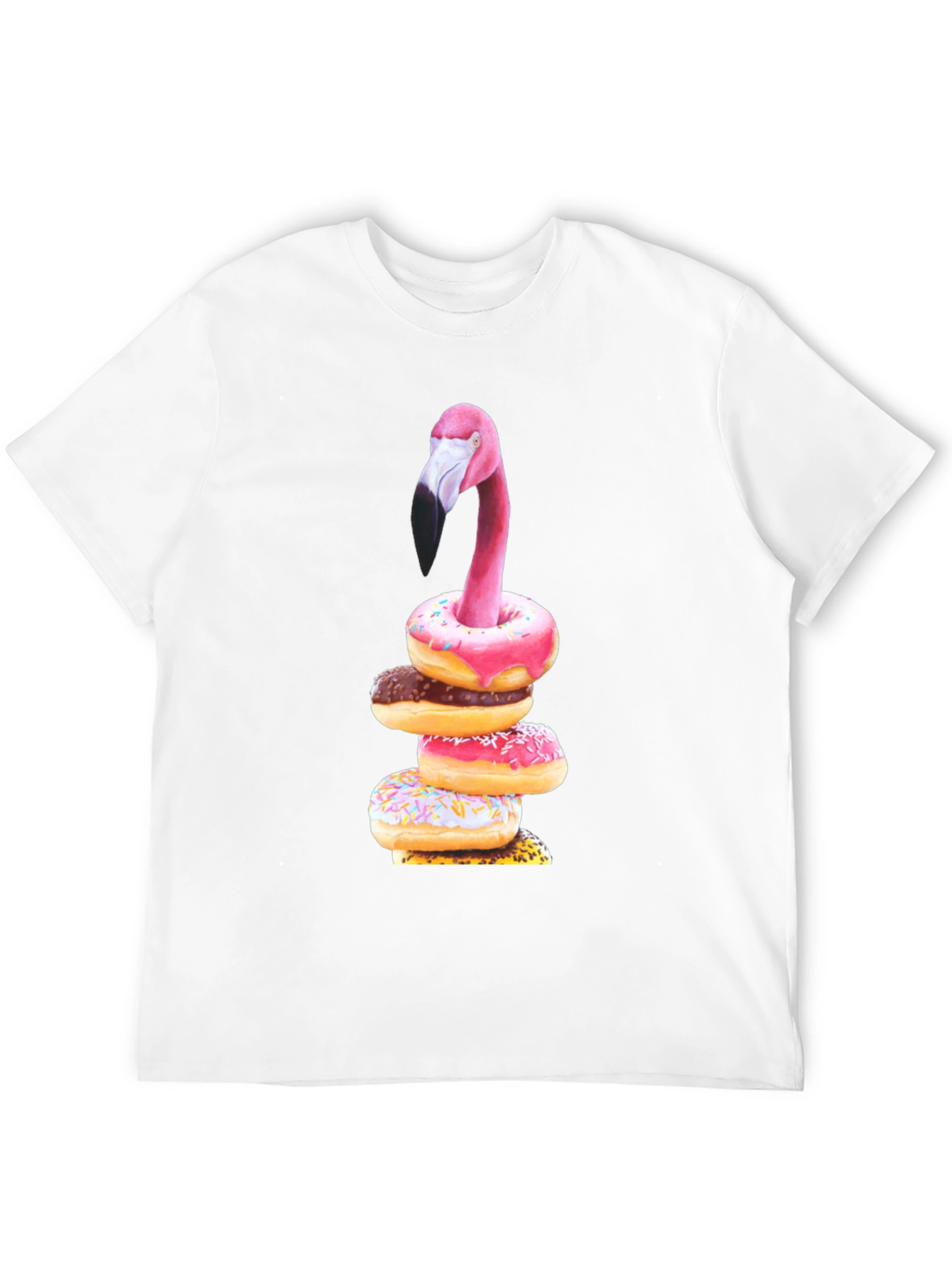 Flamingo Donut Stack Graphic Tee