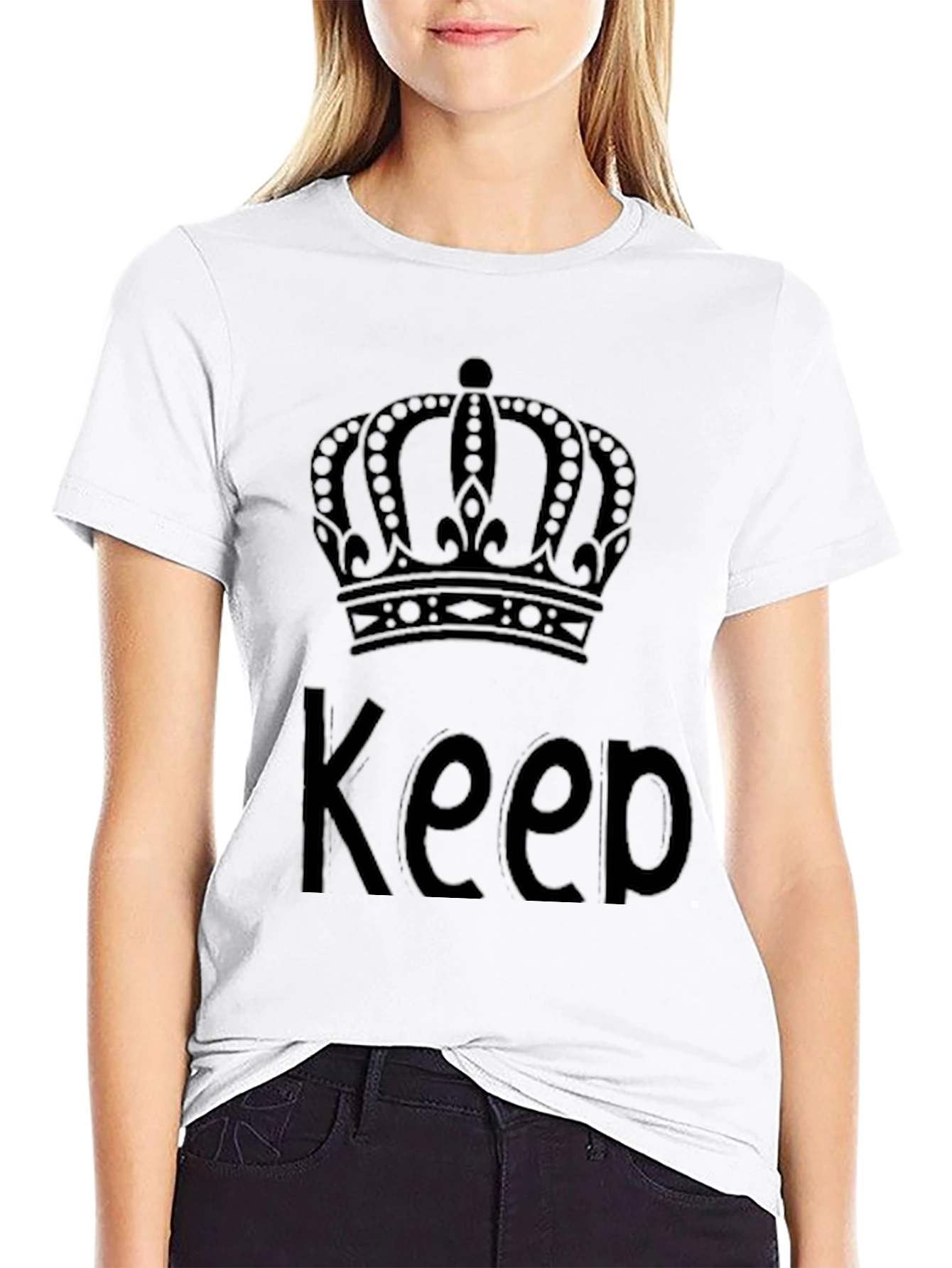 Keep Calm Crown Black T-Shirt