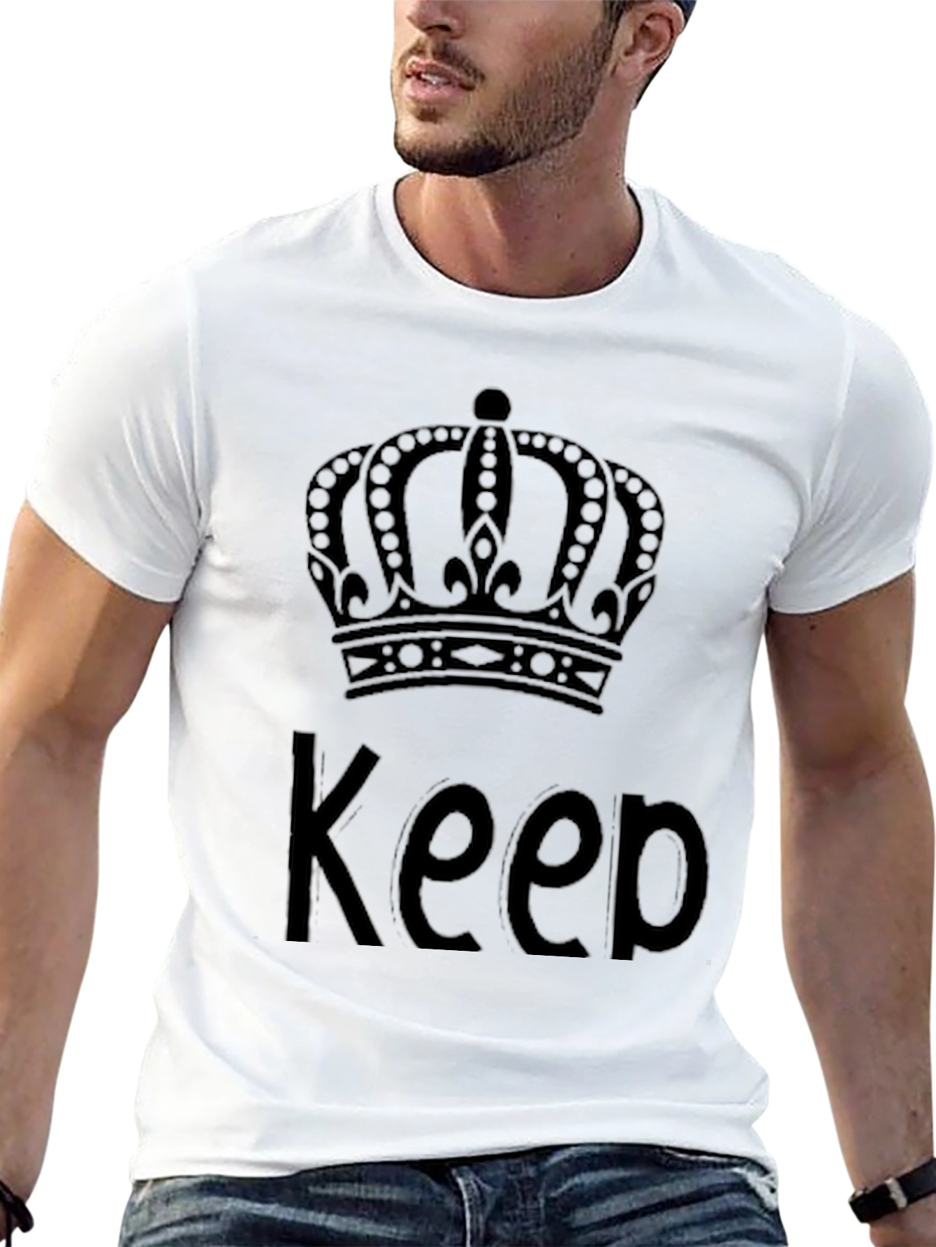 Keep Calm Crown Black T-Shirt
