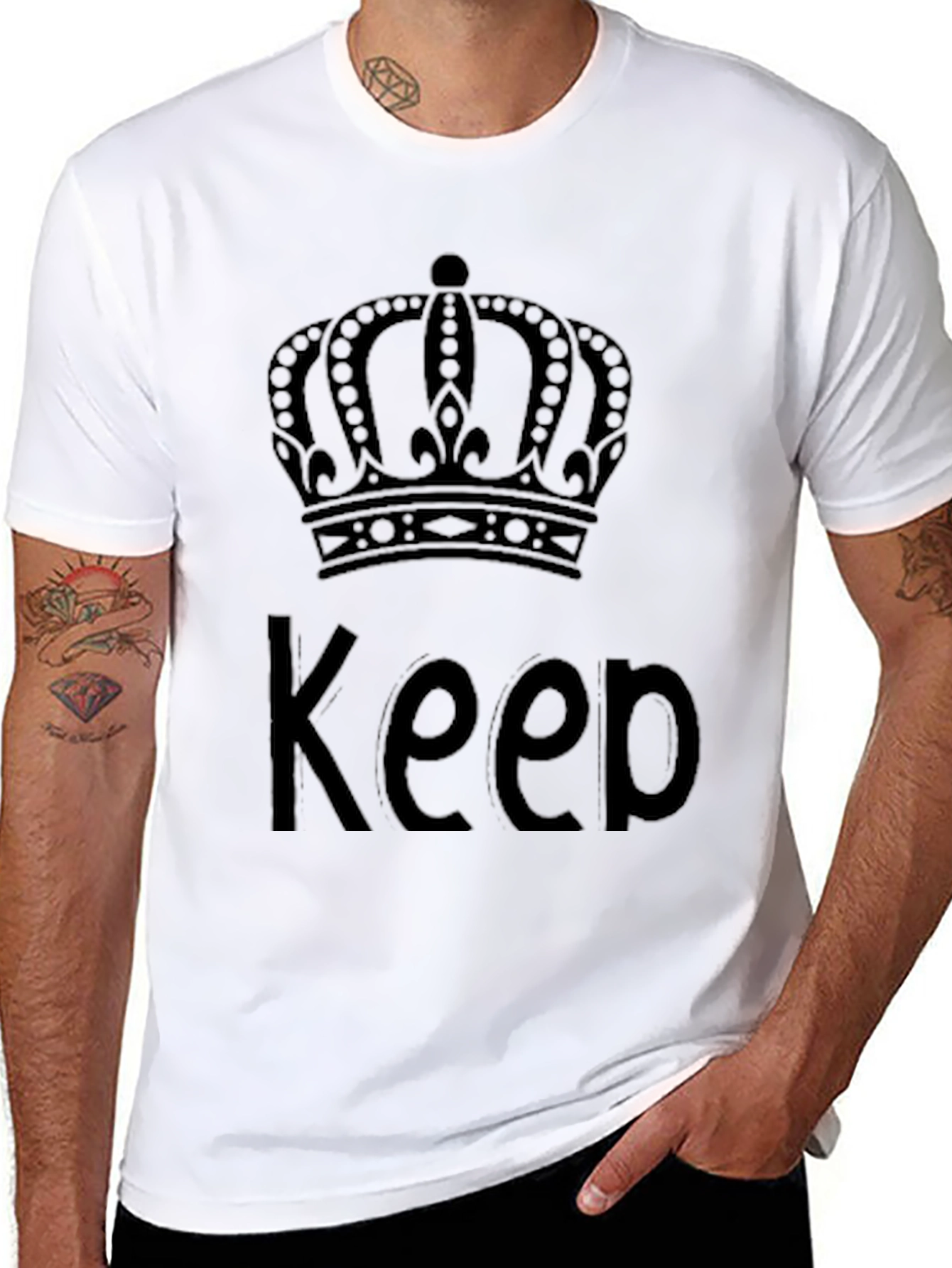 Keep Calm Crown Black T-Shirt