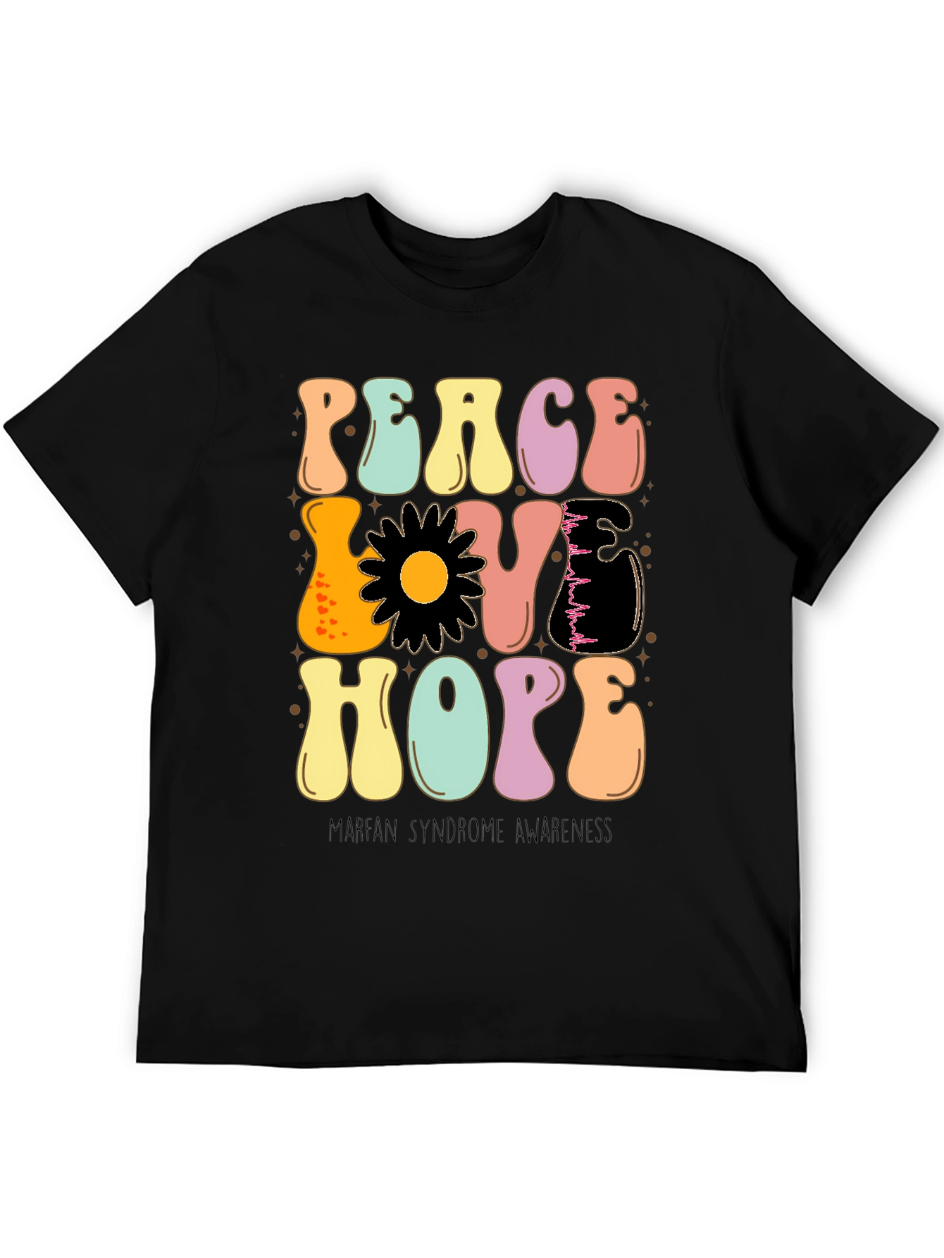 Peace Love Hope Marfan Syndrome Awareness T-Shirt