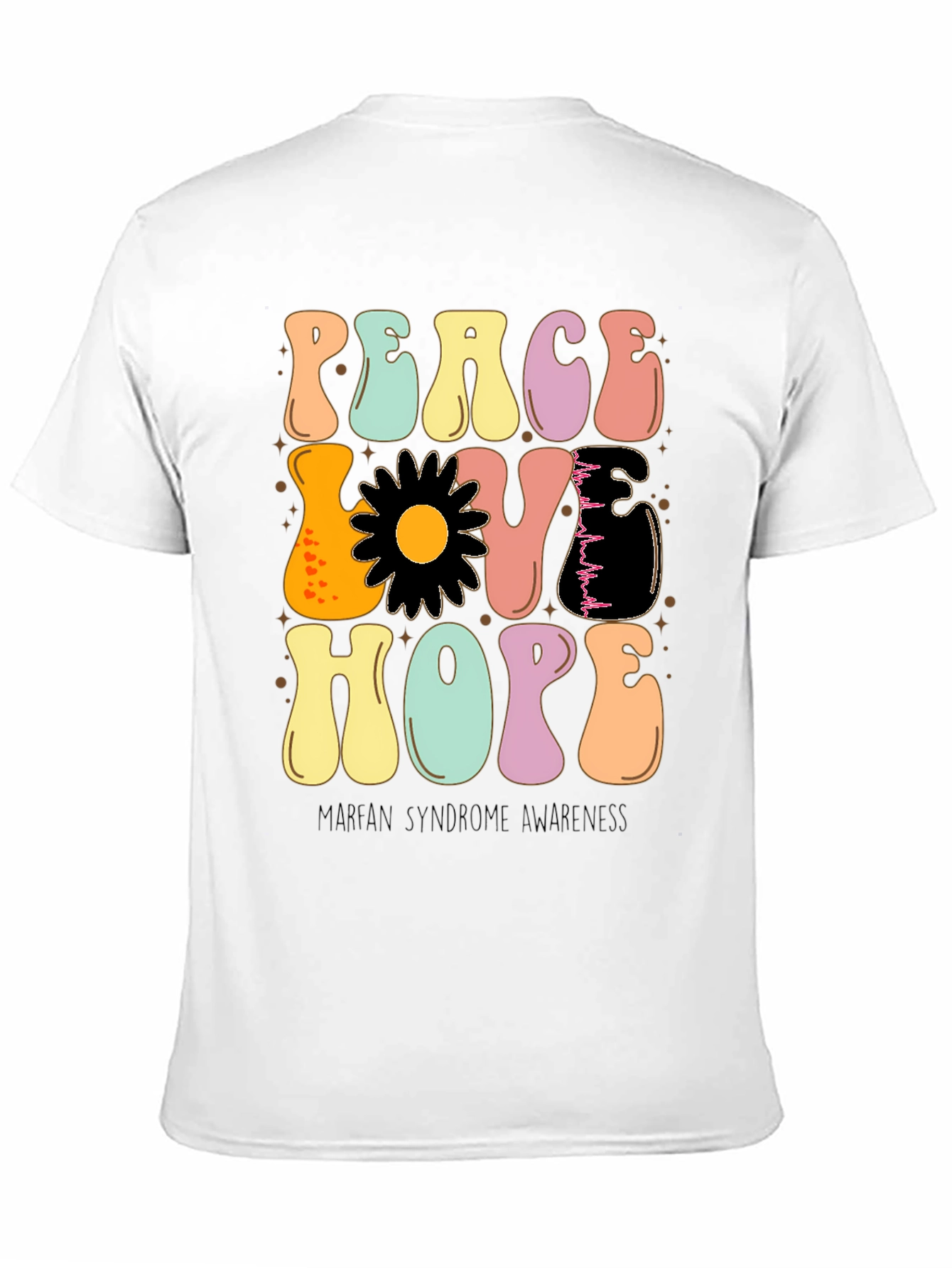 Peace Love Hope Marfan Syndrome Awareness T-Shirt
