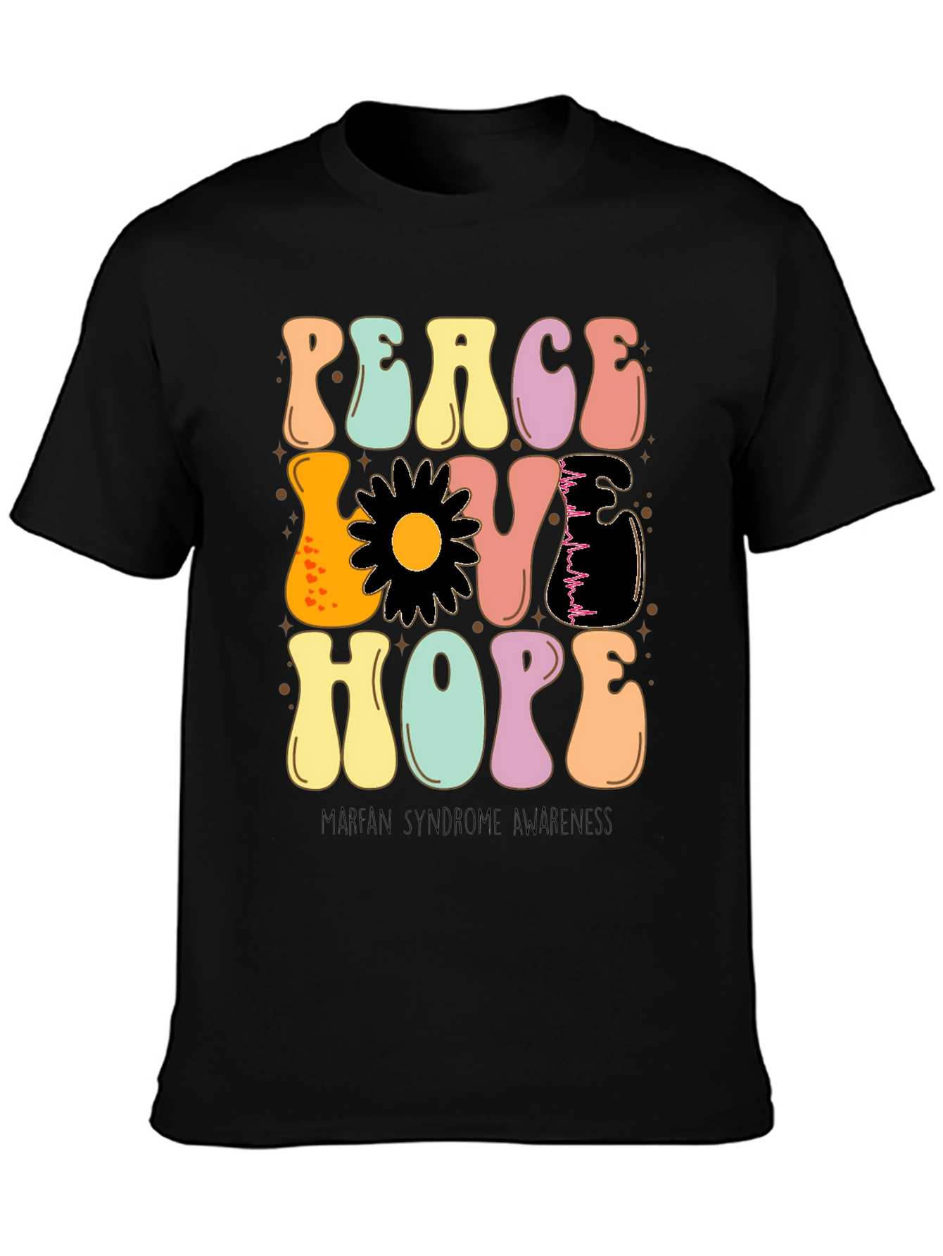 Peace Love Hope Marfan Syndrome Awareness T-Shirt