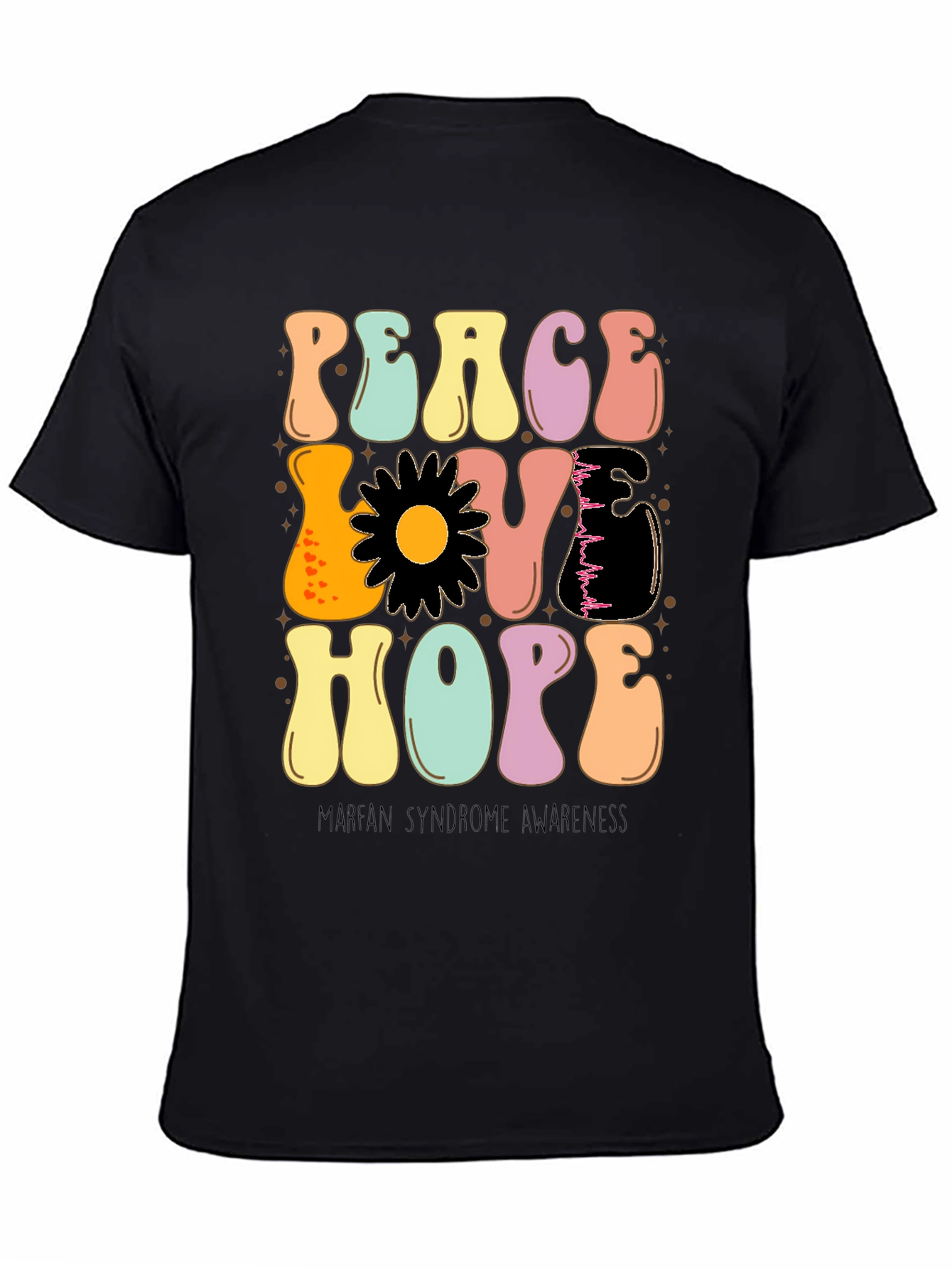 Peace Love Hope Marfan Syndrome Awareness T-Shirt