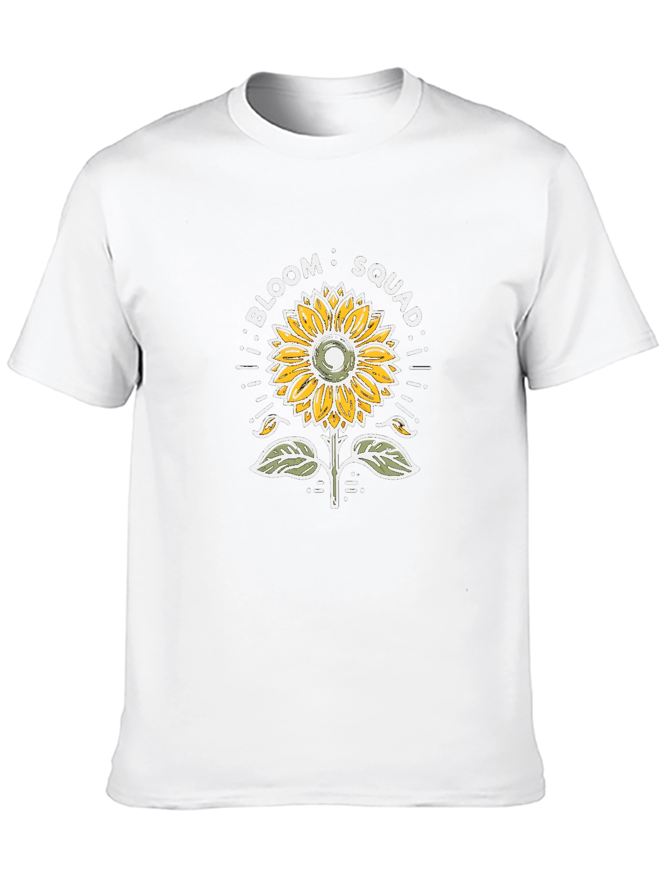 Bloom Squad Sunflower Graphic Tee - Black Cotton