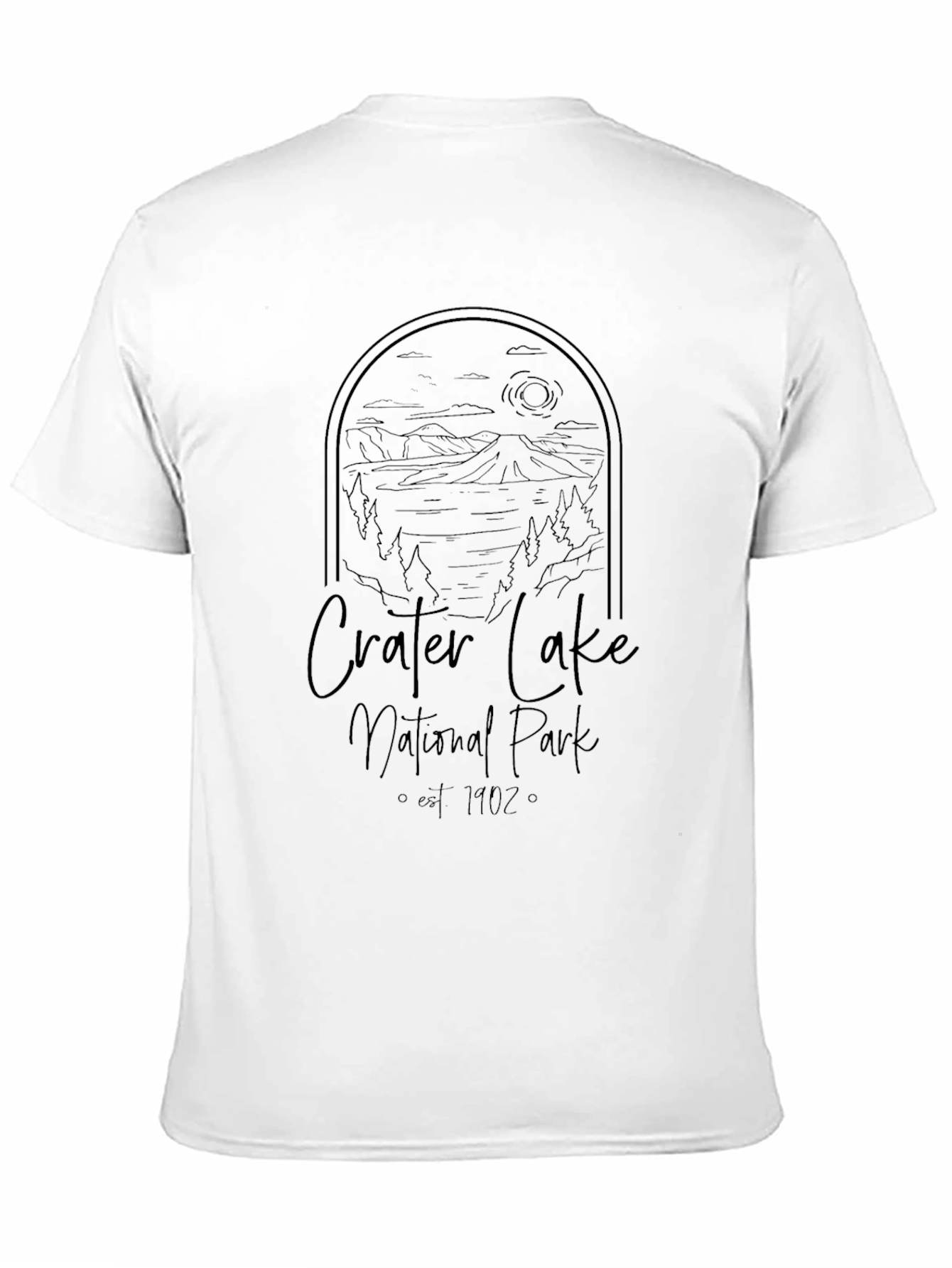 Crater Lake National Park Black T-Shirt