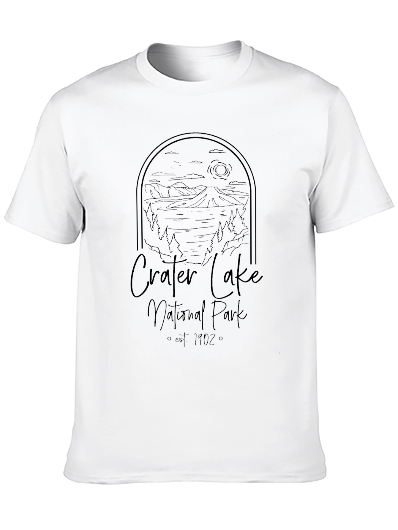 Crater Lake National Park Black T-Shirt