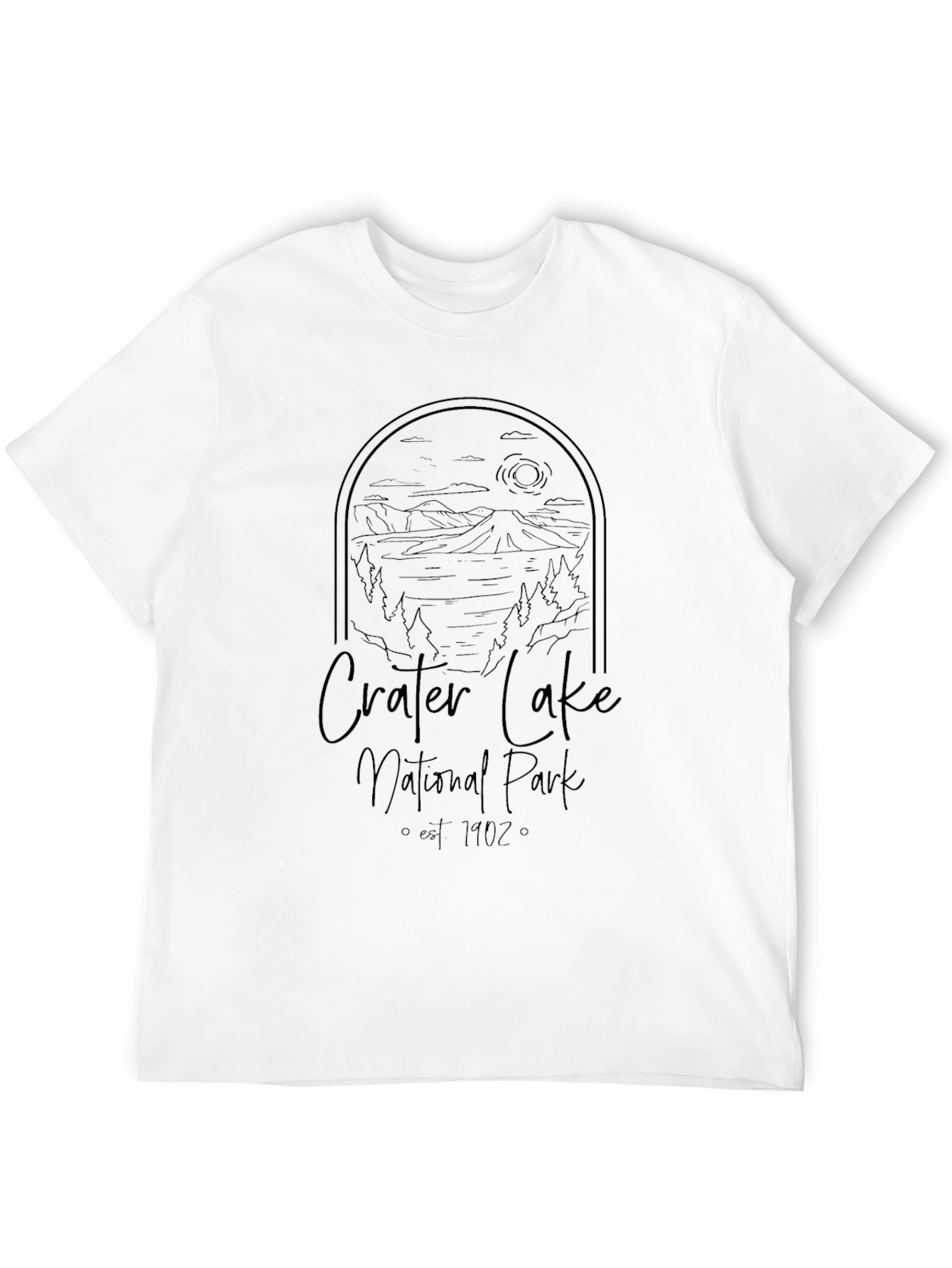 Crater Lake National Park Black T-Shirt