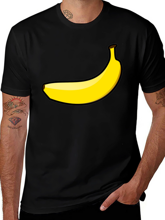 Banana Graphic Tee - Black Cotton T-Shirt