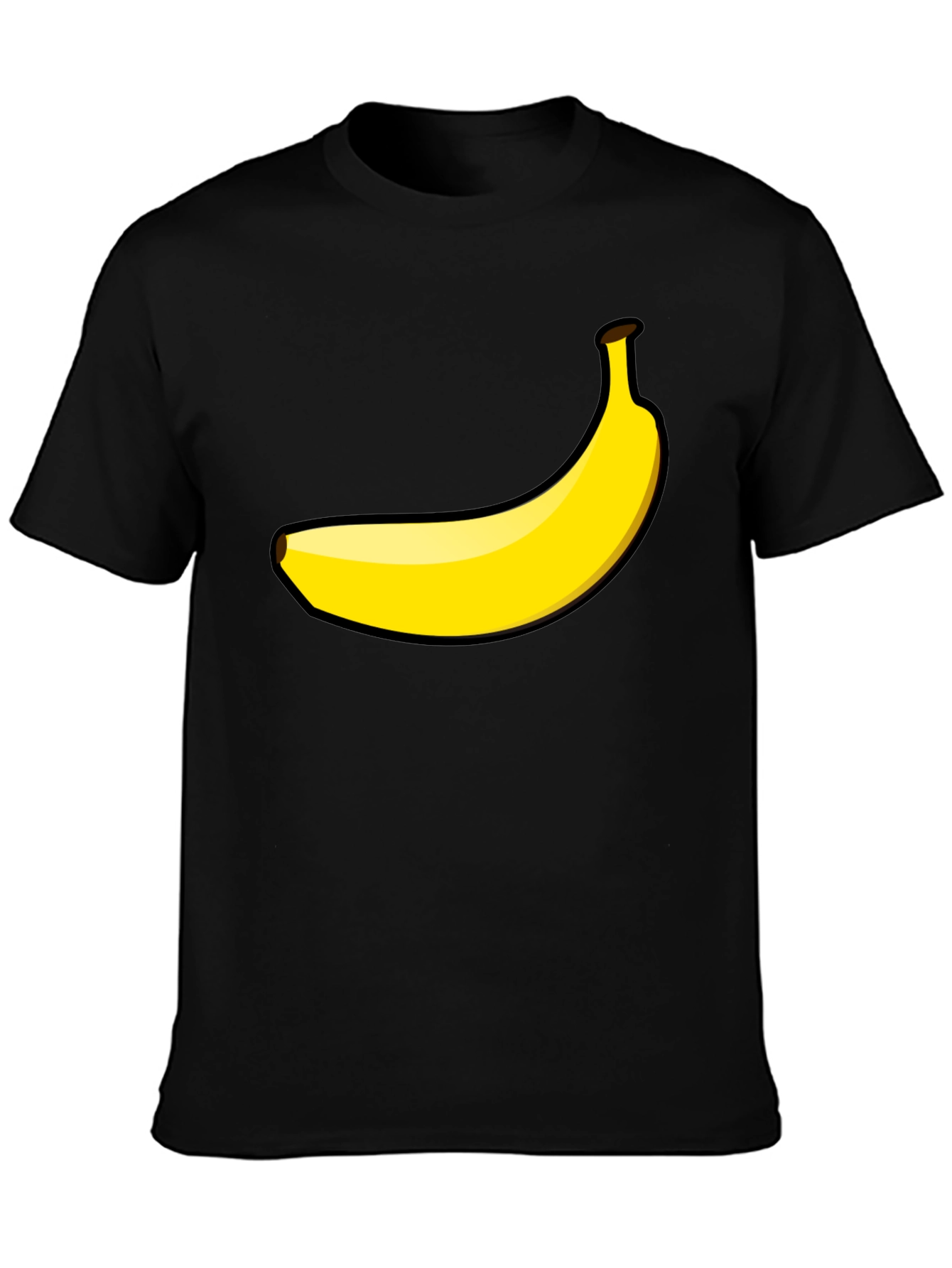 Banana Graphic Tee - Black Cotton T-Shirt