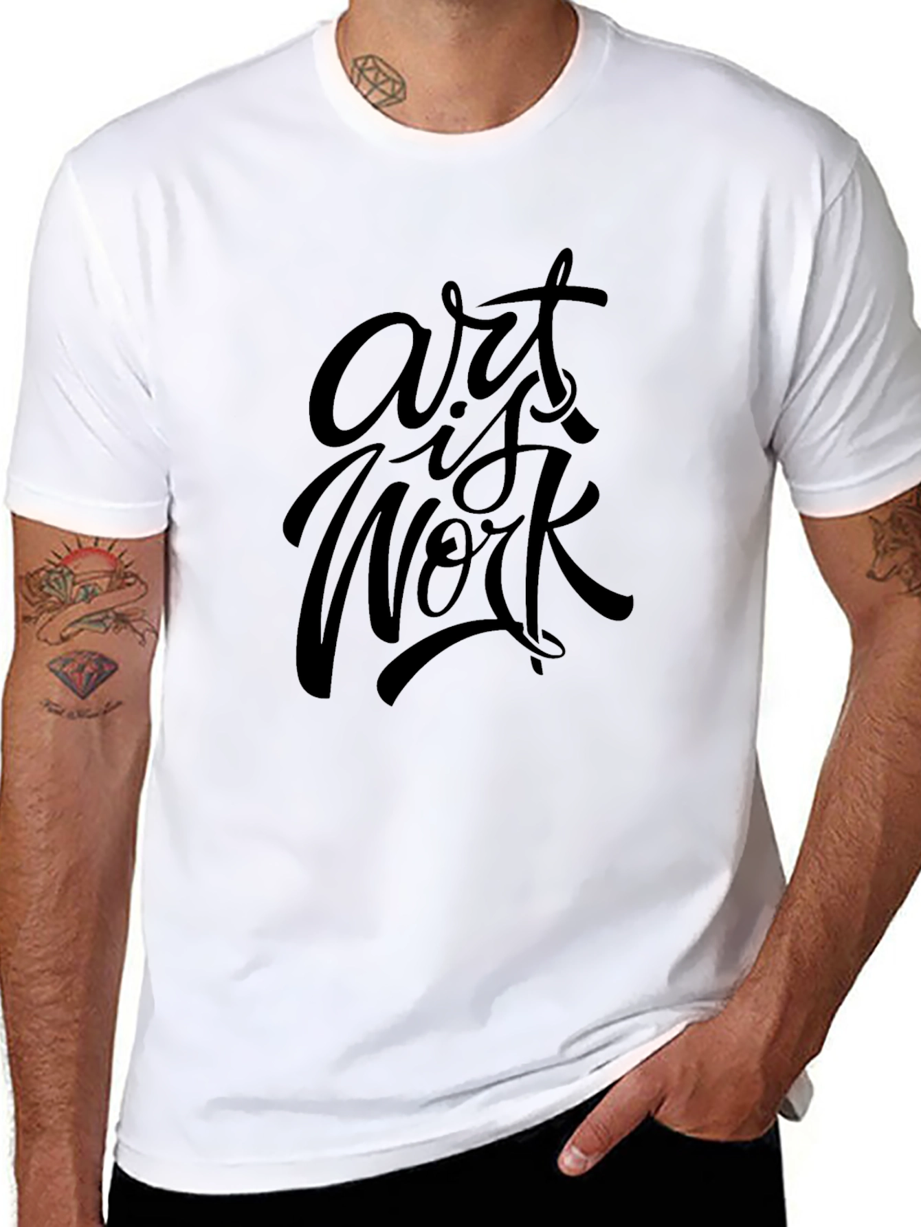 Art Is Work Black Graphic T-Shirt