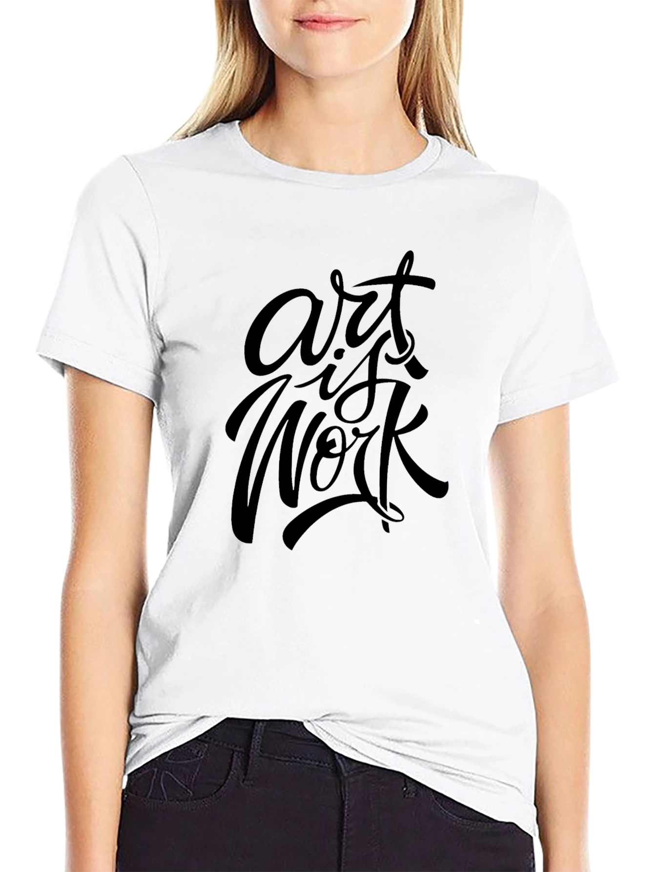 Art Is Work Black Graphic T-Shirt