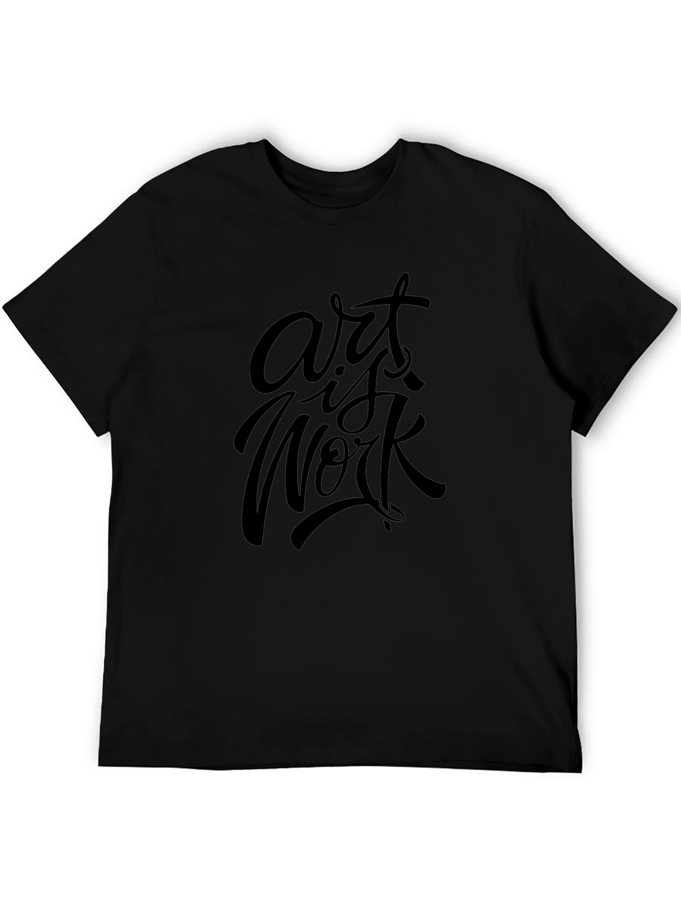 Art Is Work Black Graphic T-Shirt