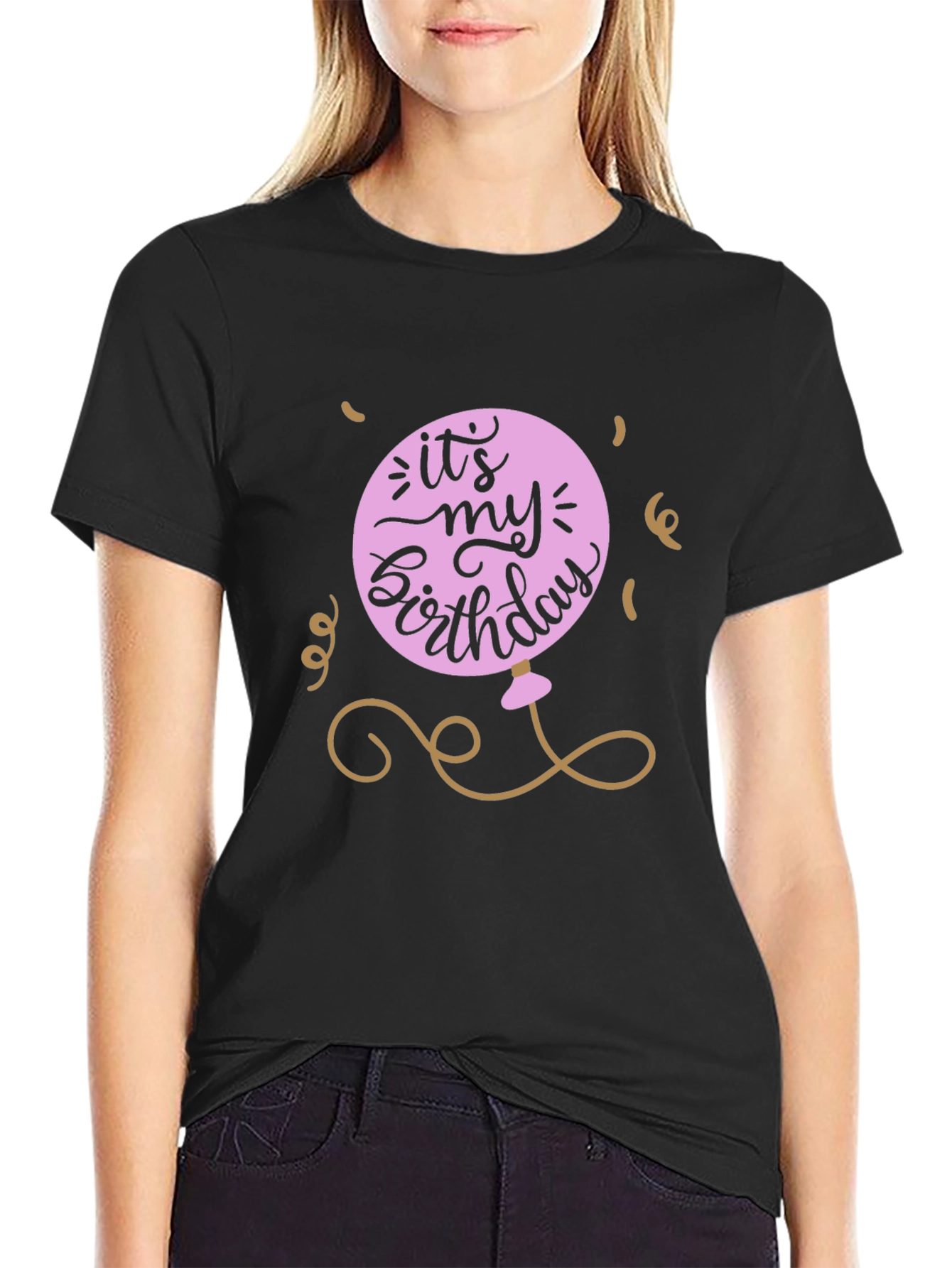Its My Birthday Graphic Tee - Black