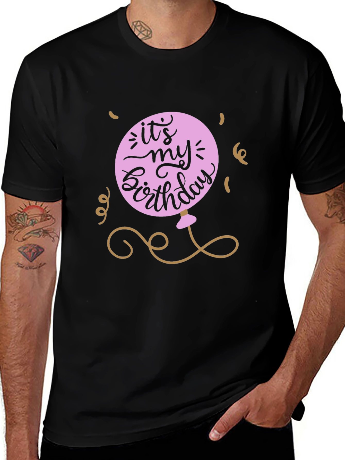 Its My Birthday Graphic Tee - Black