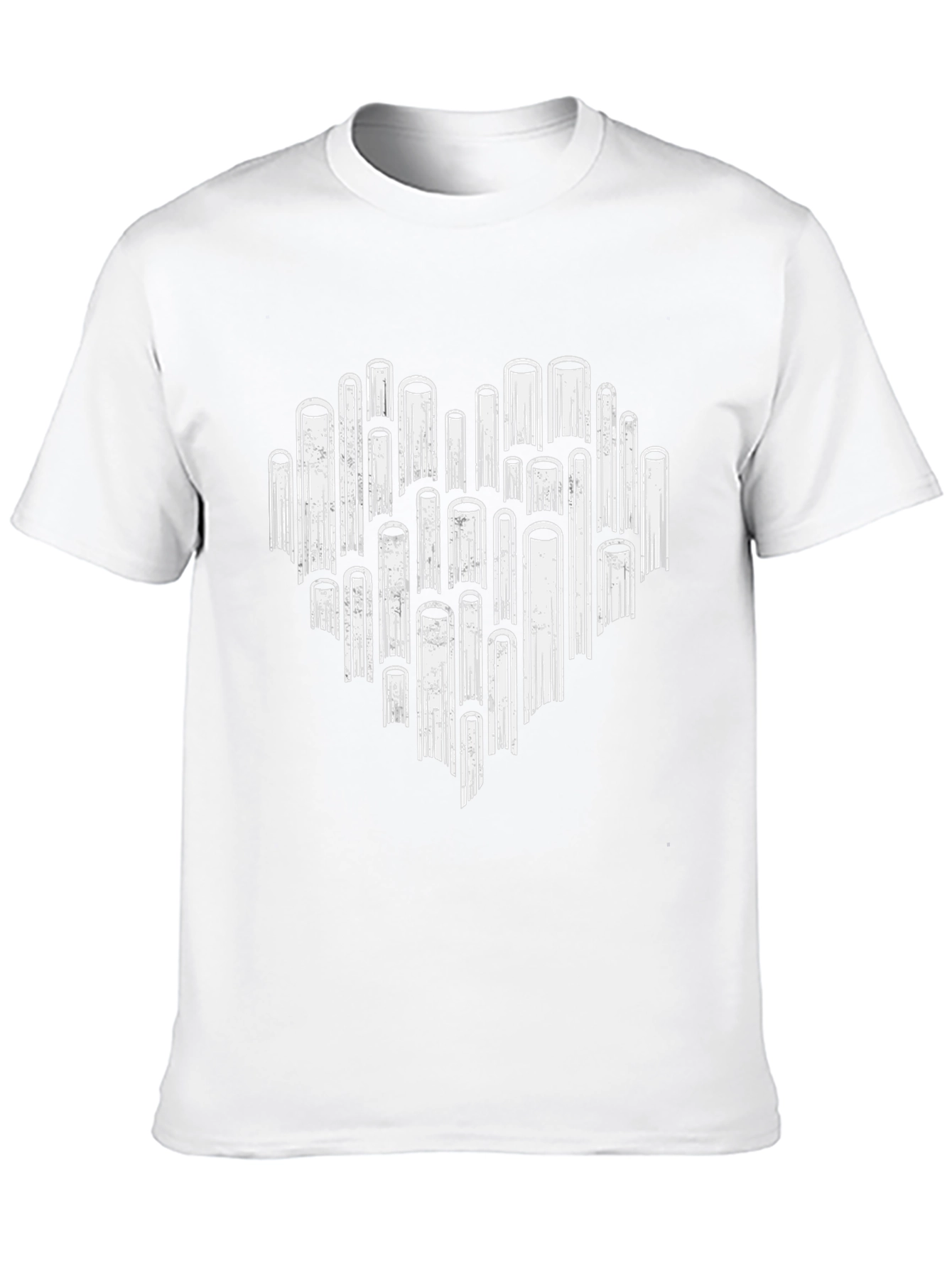 Abstract Heart T-Shirt - Black Graphic Tee