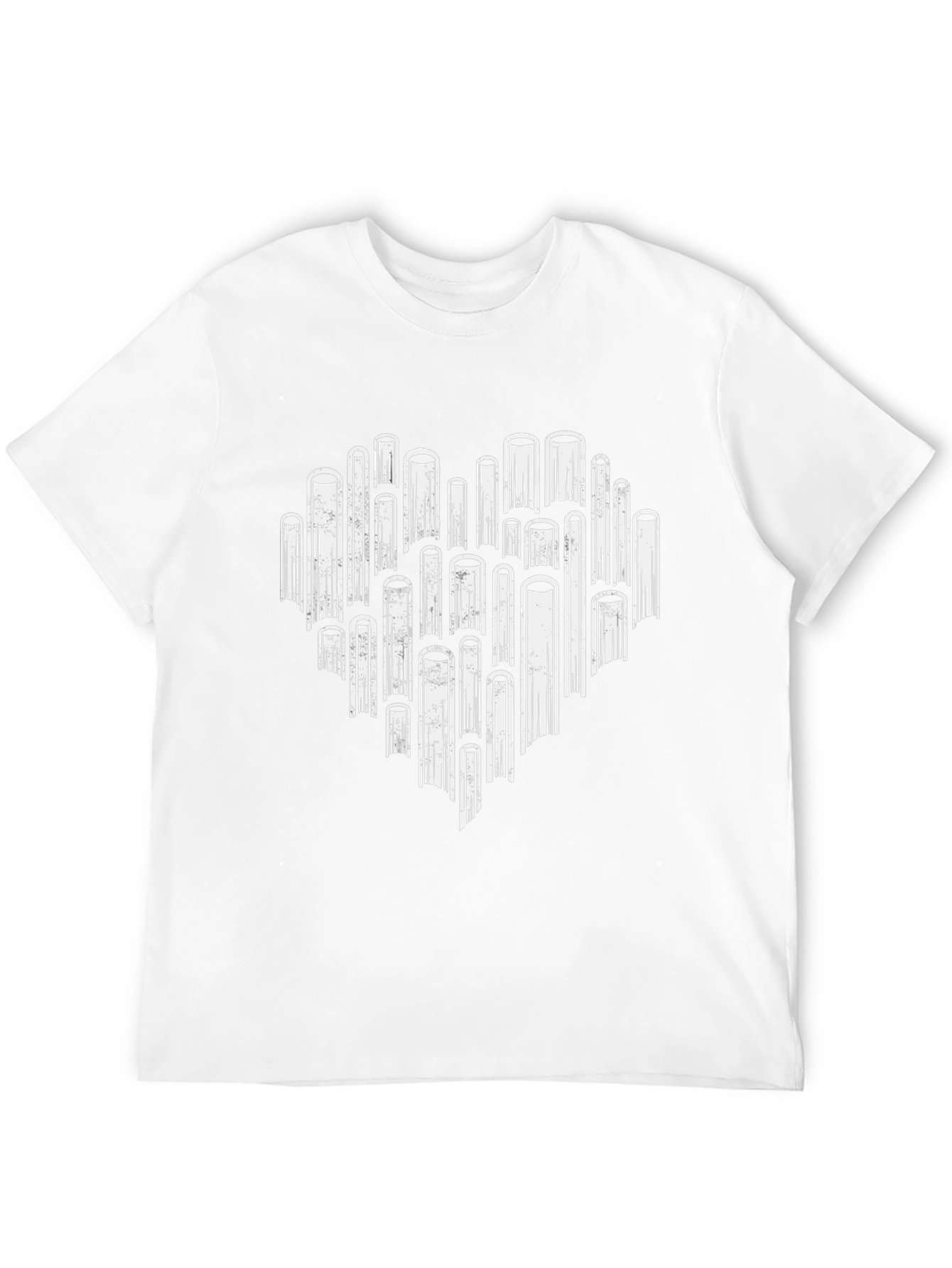 Abstract Heart T-Shirt - Black Graphic Tee