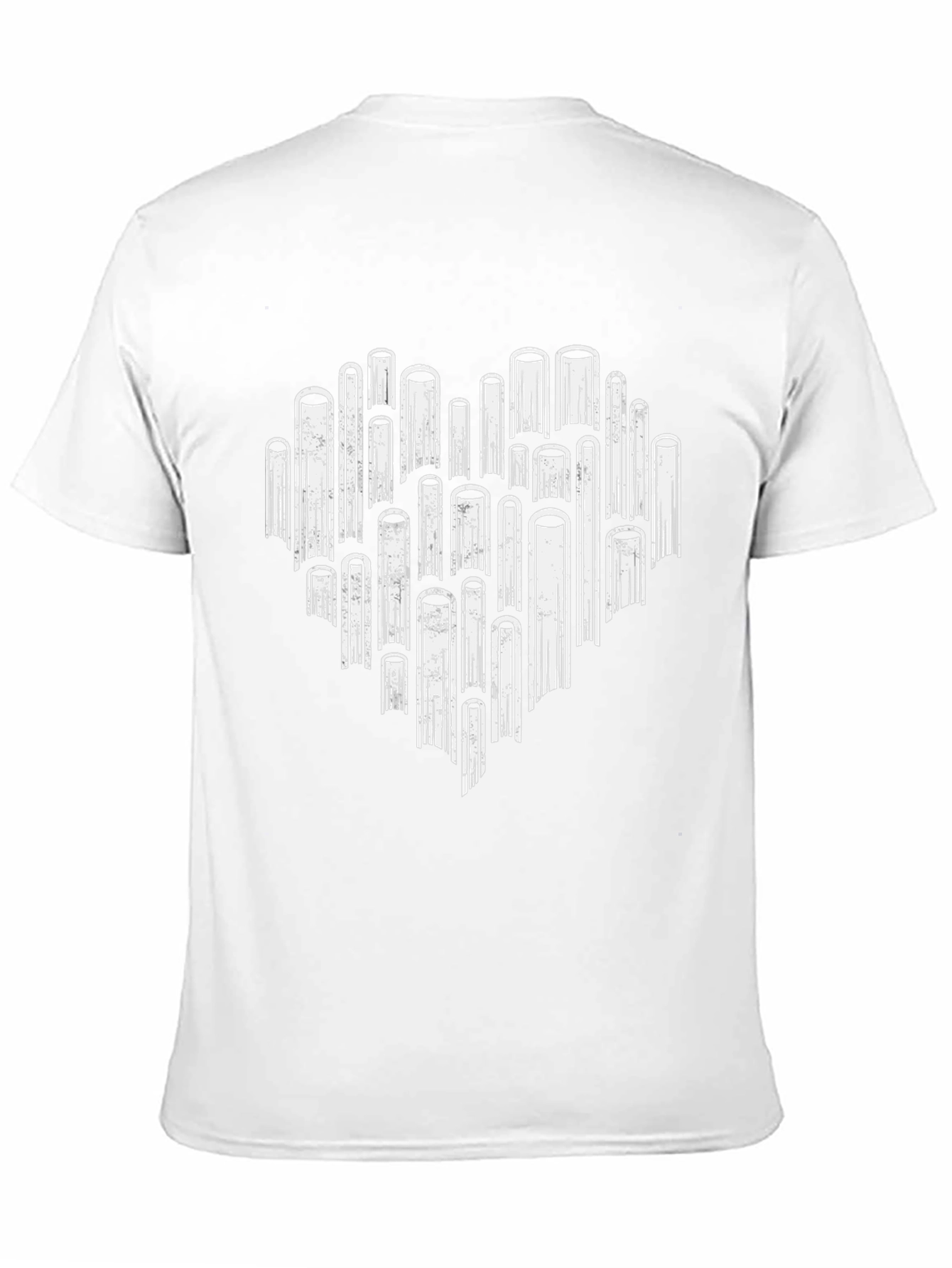 Abstract Heart T-Shirt - Black Graphic Tee