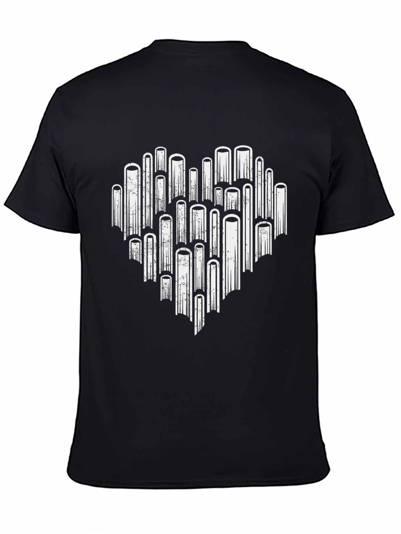 Abstract Heart T-Shirt - Black Graphic Tee