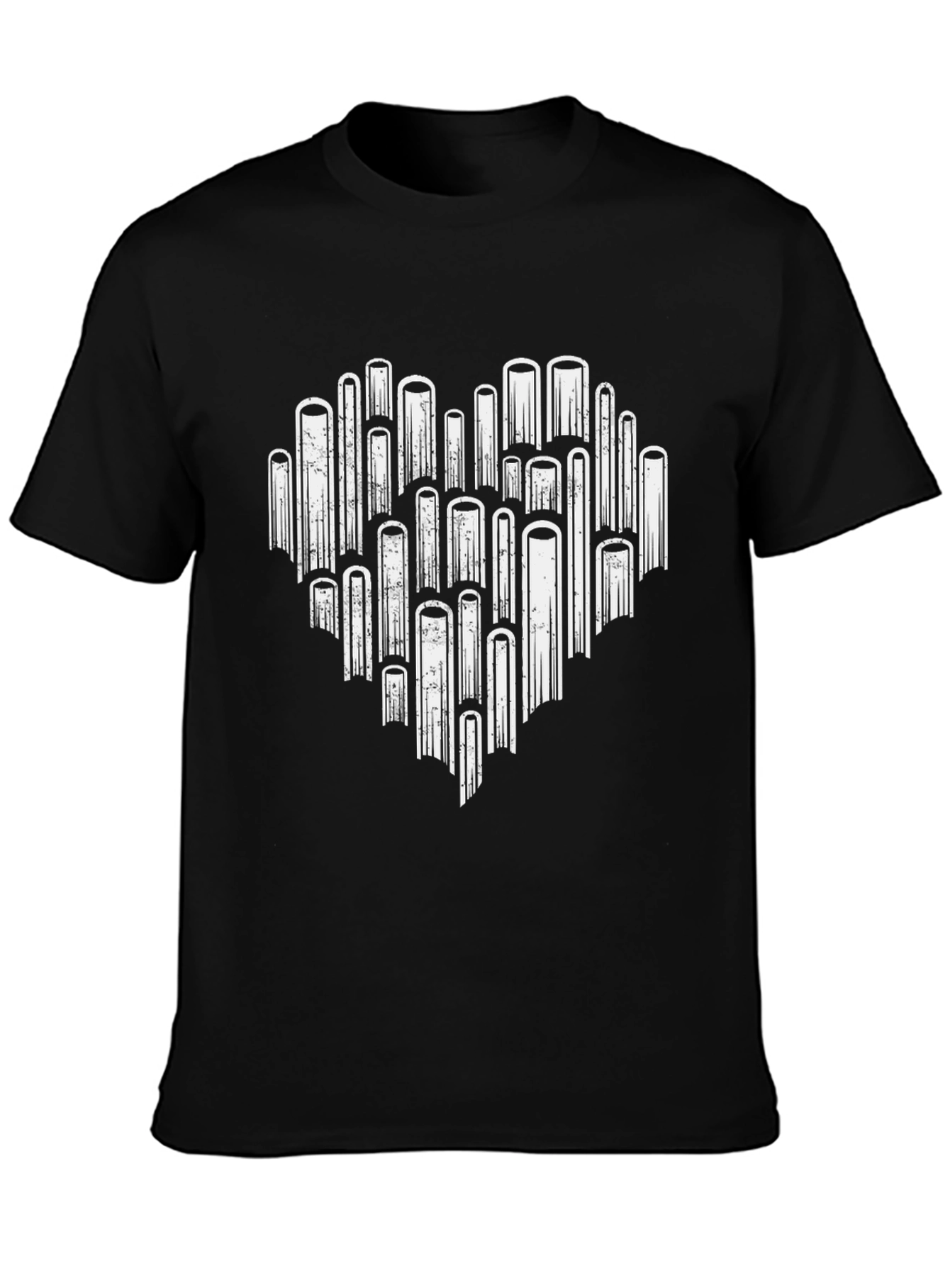 Abstract Heart T-Shirt - Black Graphic Tee