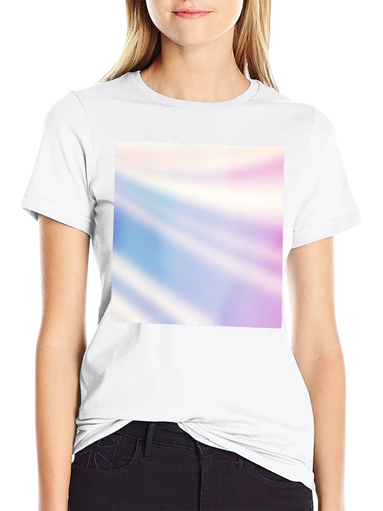 Mens Black Graphic Tee - Abstract Rays