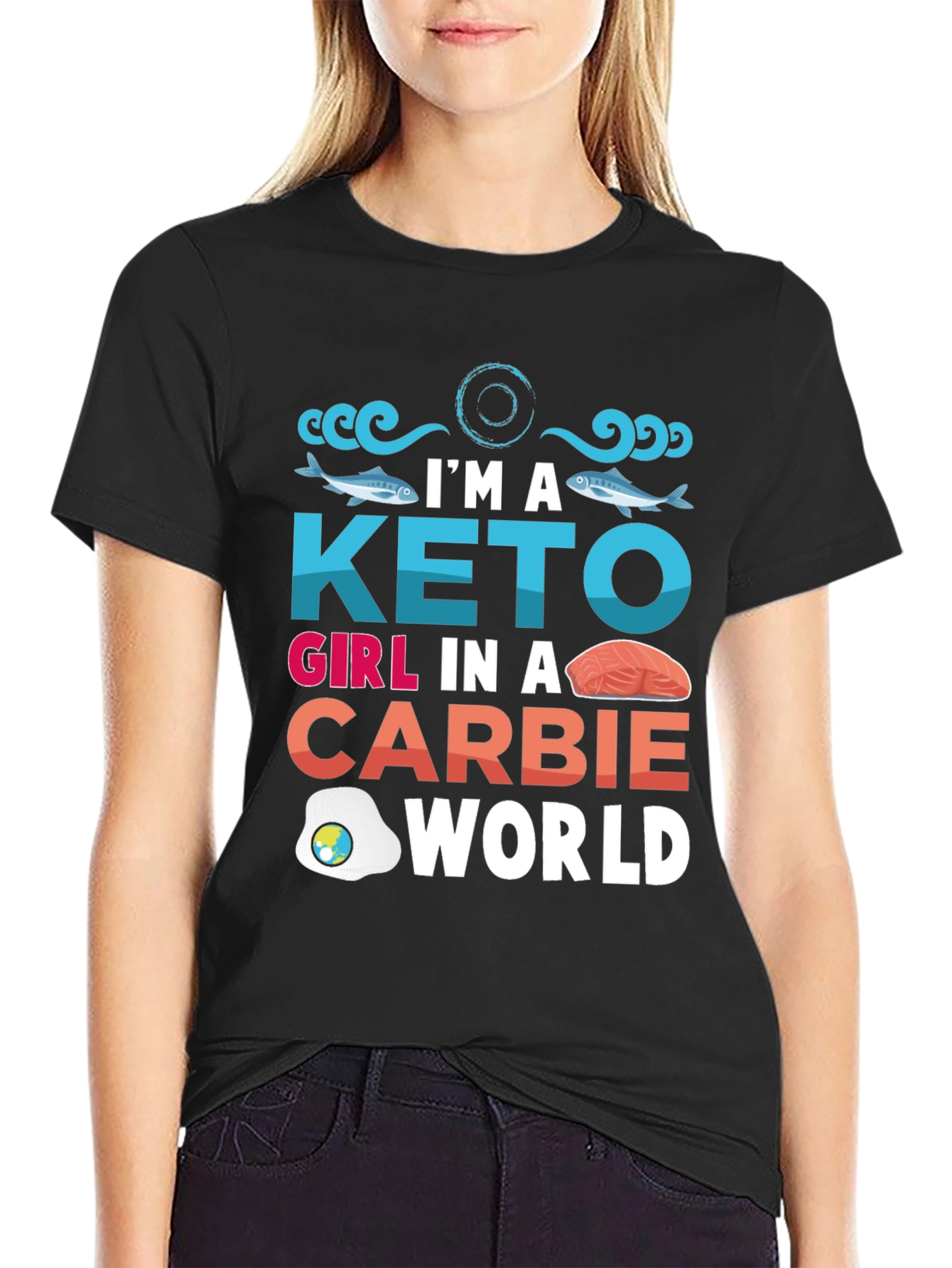 Keto Girl T-Shirt - Carbie World Design