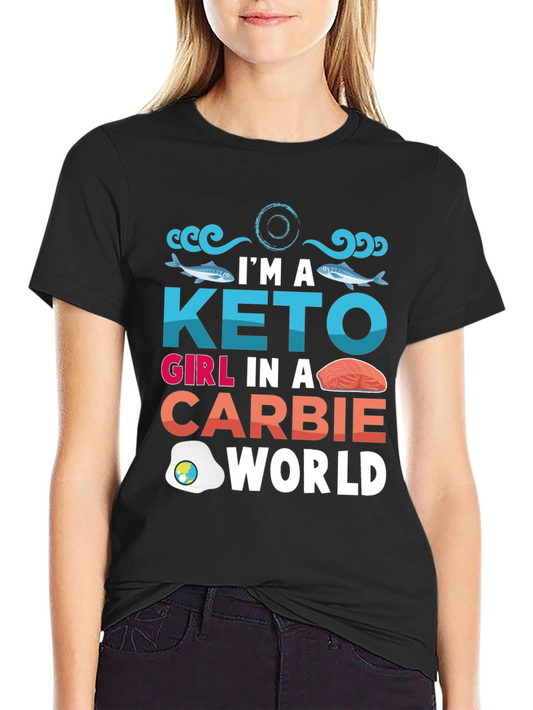 Keto Girl T-Shirt - Carbie World Design