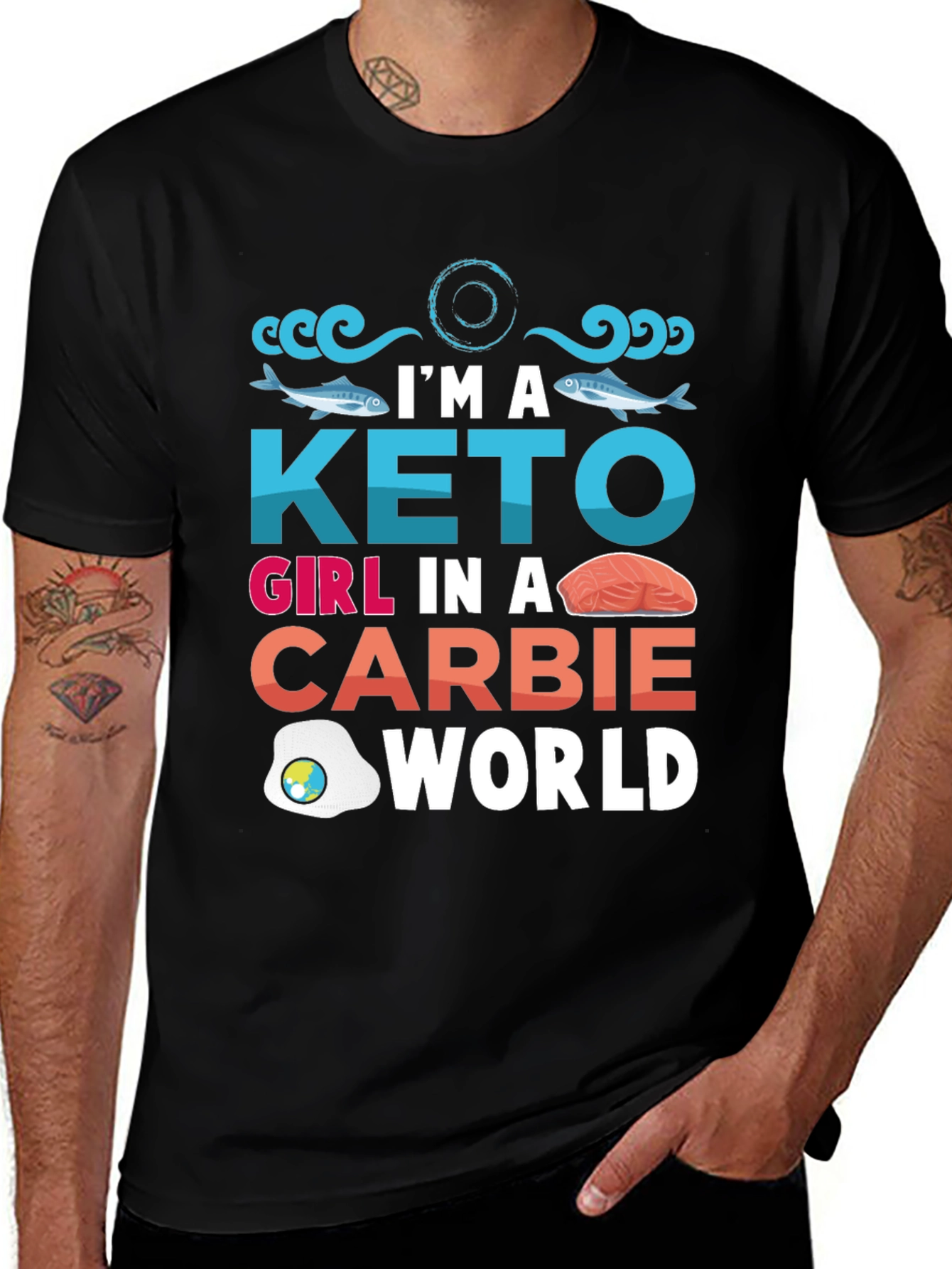 Keto Girl T-Shirt - Carbie World Design