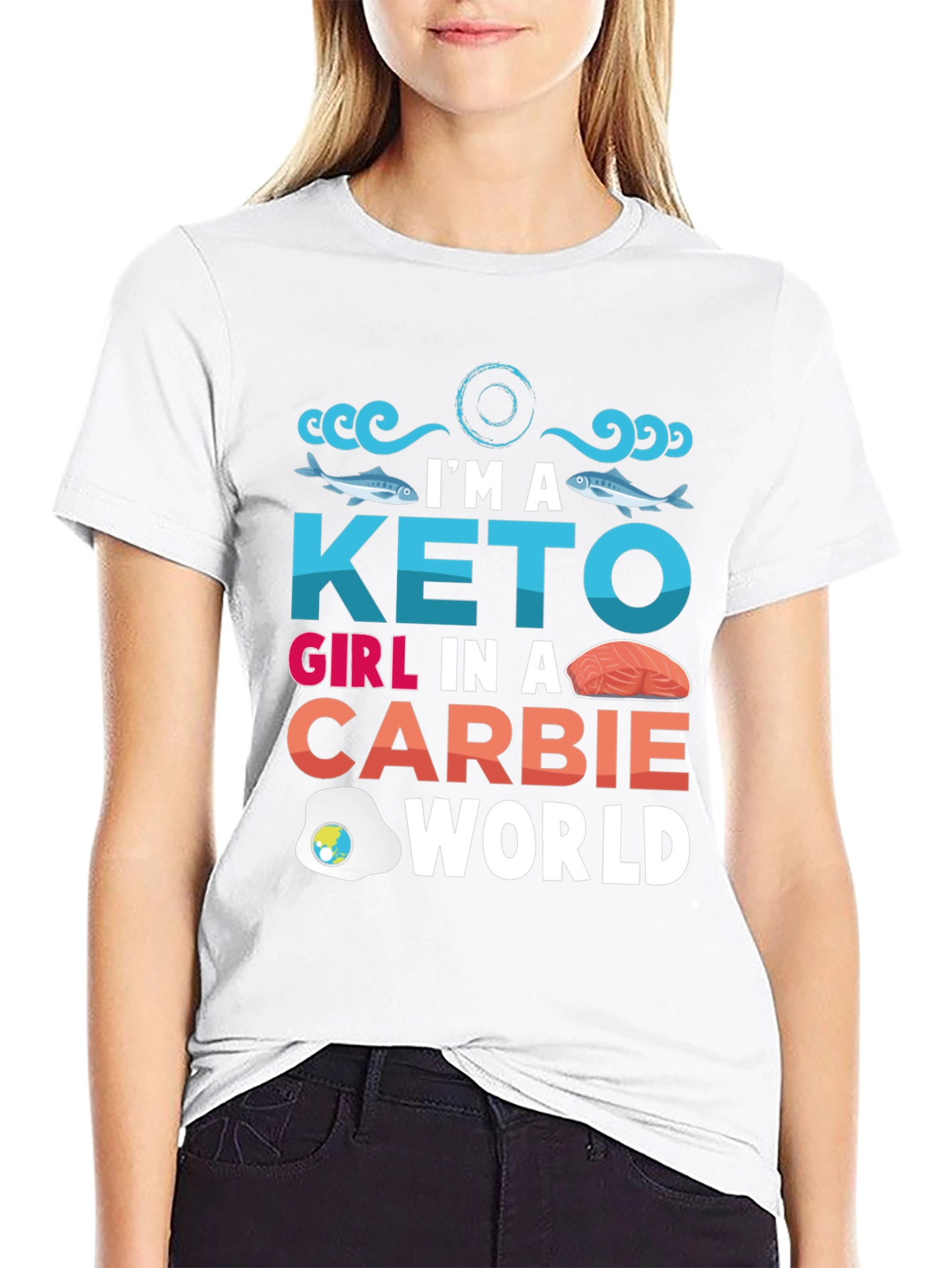 Keto Girl T-Shirt - Carbie World Design
