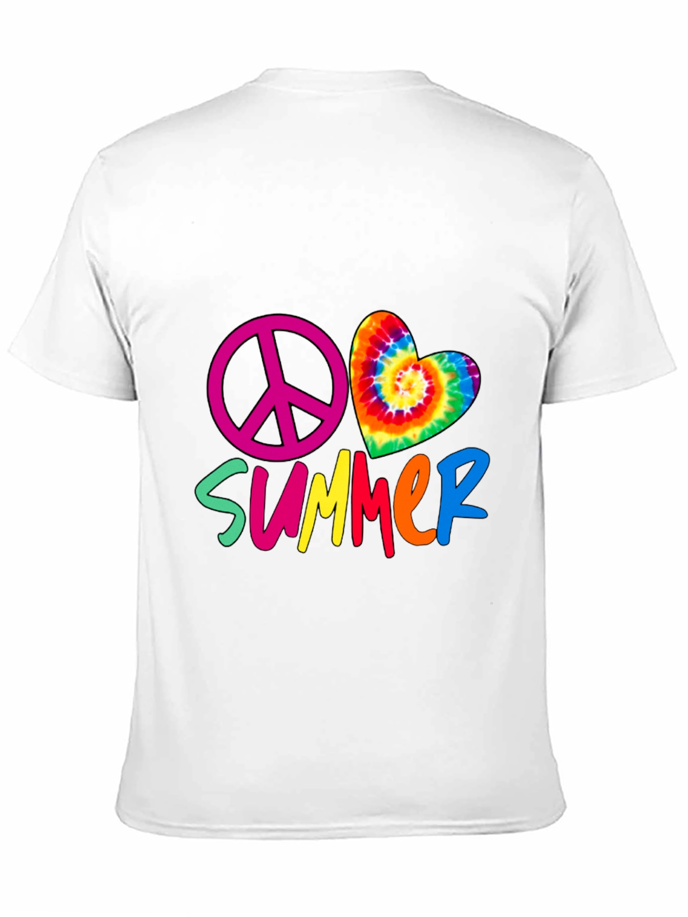 Peace Summer Tie Dye Heart T-Shirt