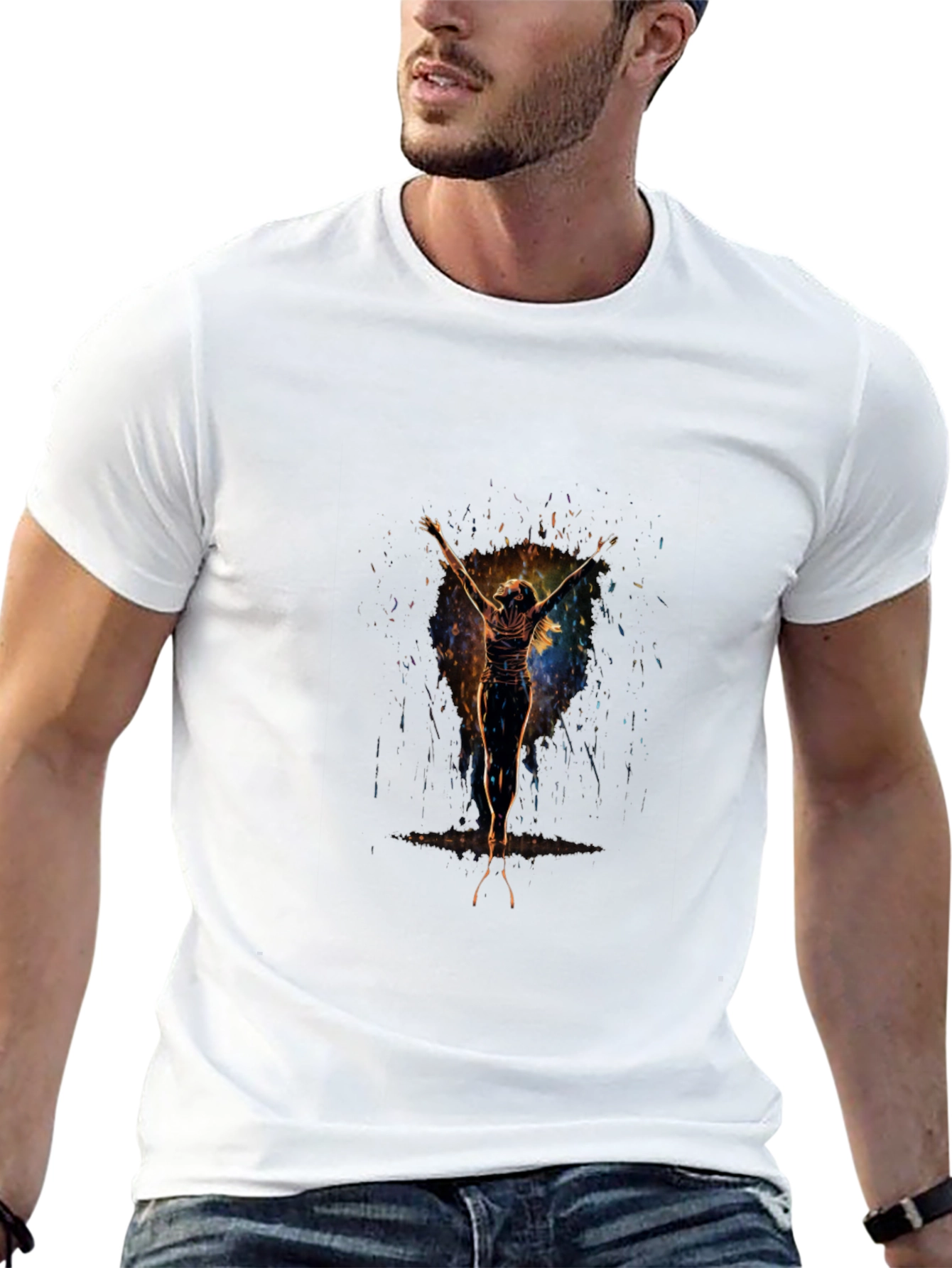 Abstract Figure Black T-Shirt