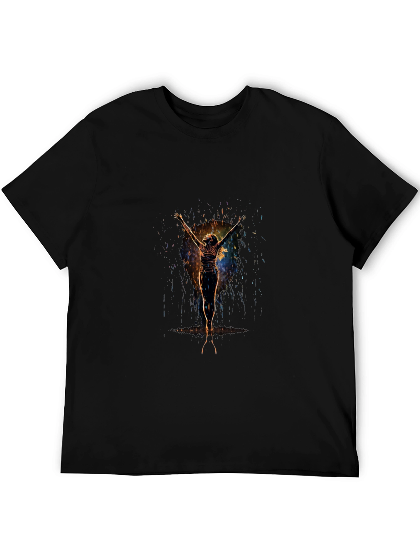 Abstract Figure Black T-Shirt