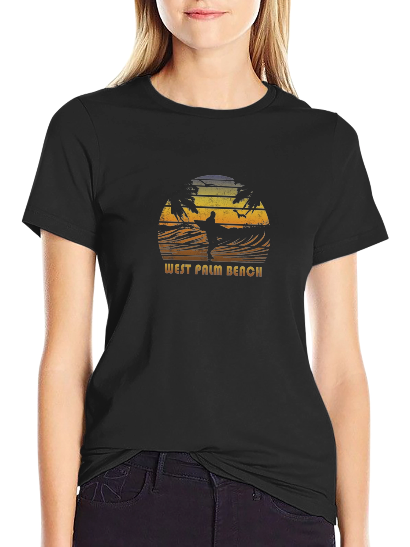 West Palm Beach Surfer Graphic T-Shirt