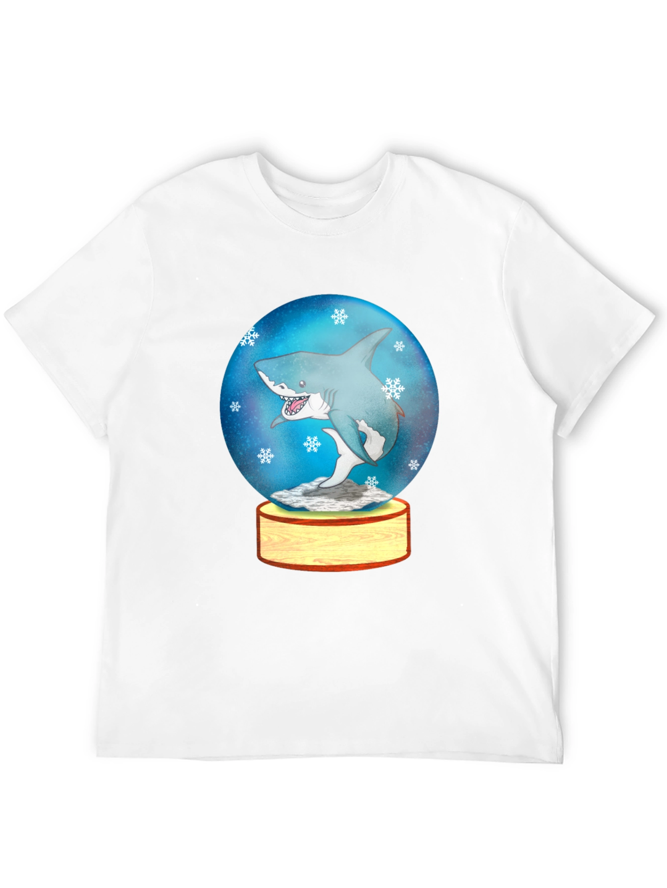 Shark Snow Globe Graphic Tee - Black