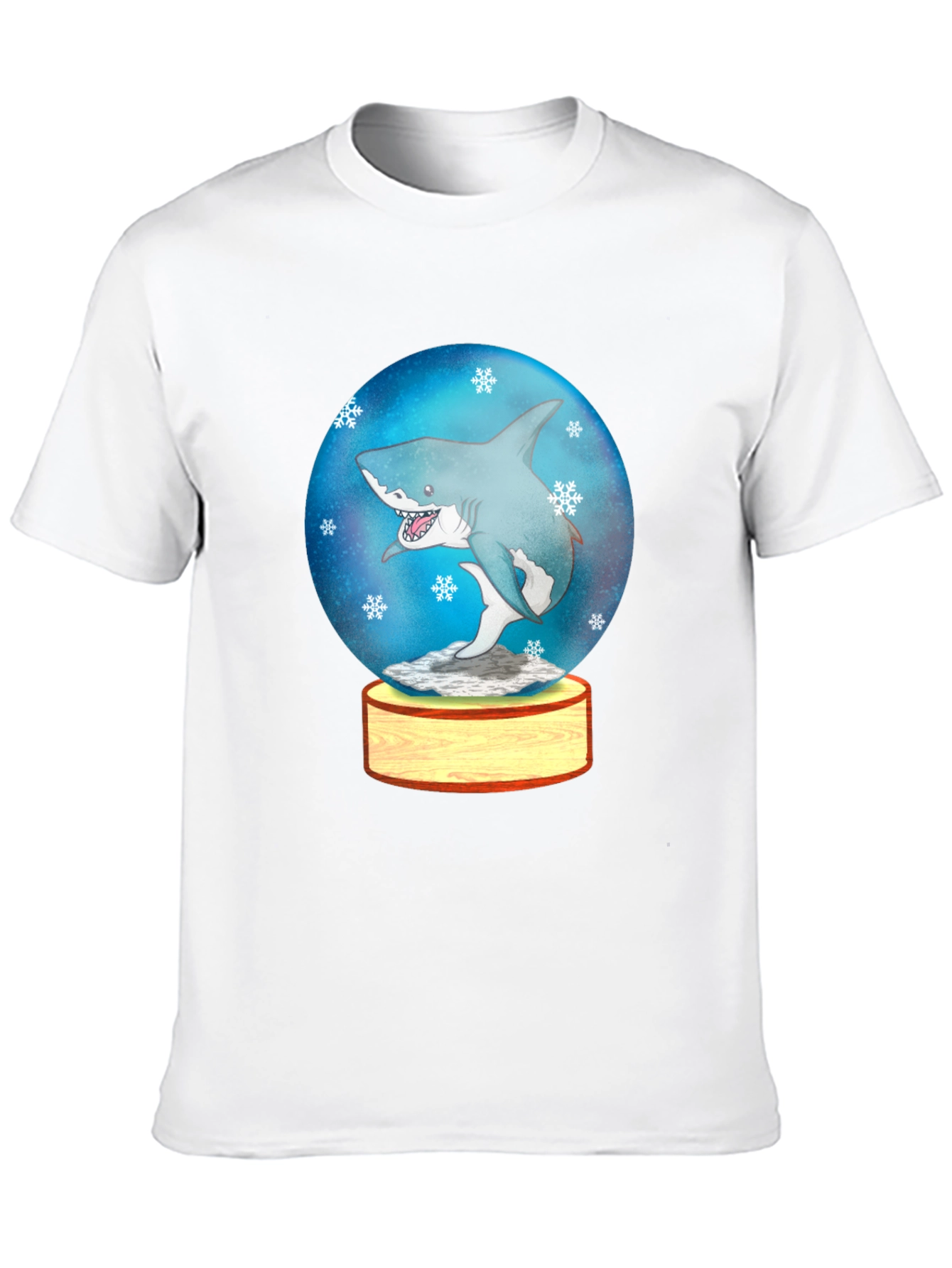 Shark Snow Globe Graphic Tee - Black