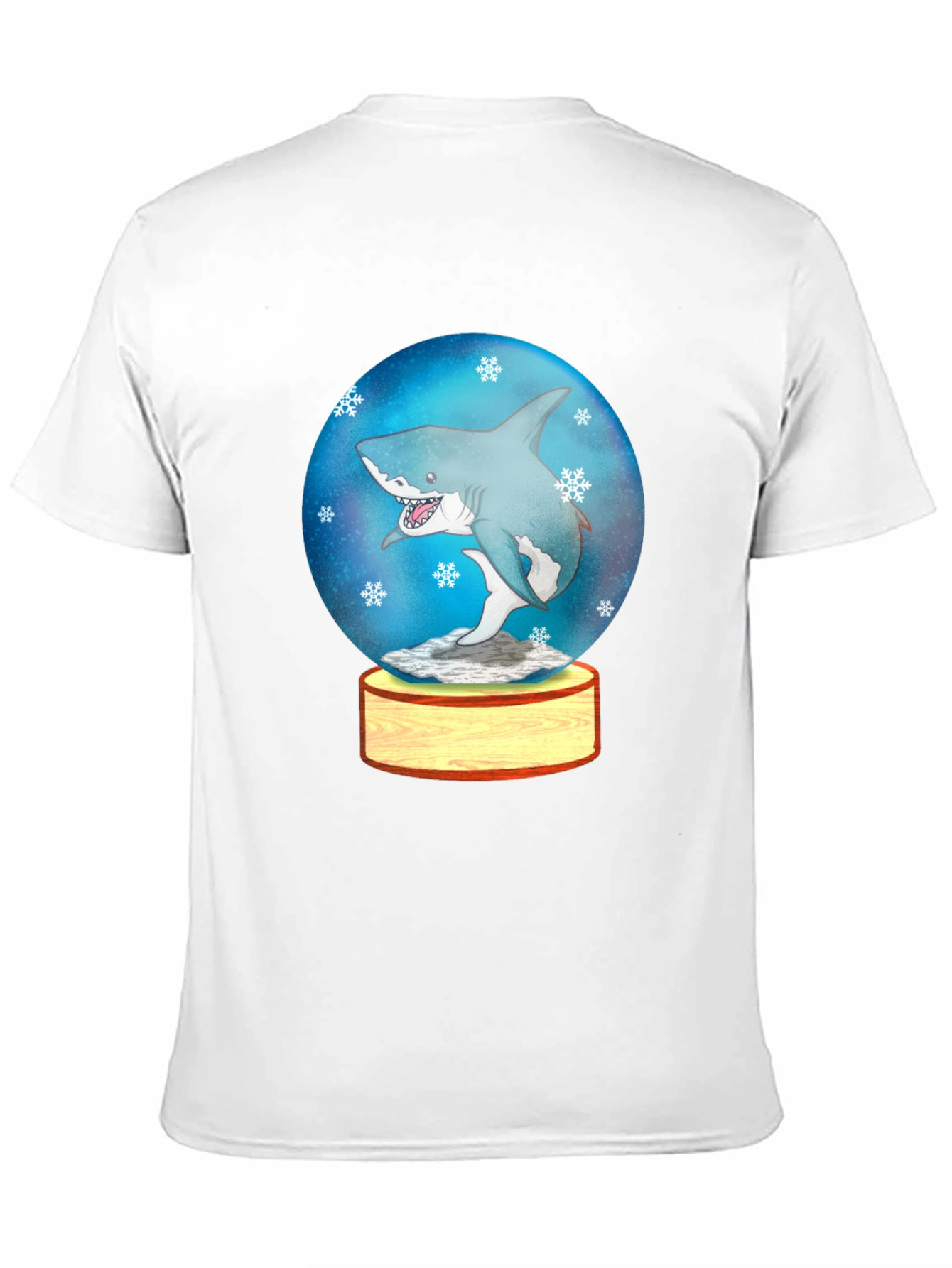 Shark Snow Globe Graphic Tee - Black