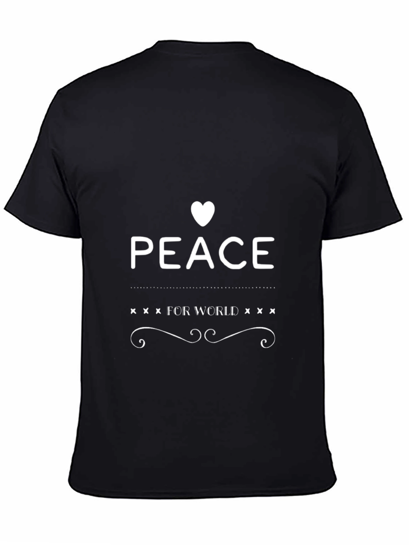 Peace for World Graphic T-Shirt - Black