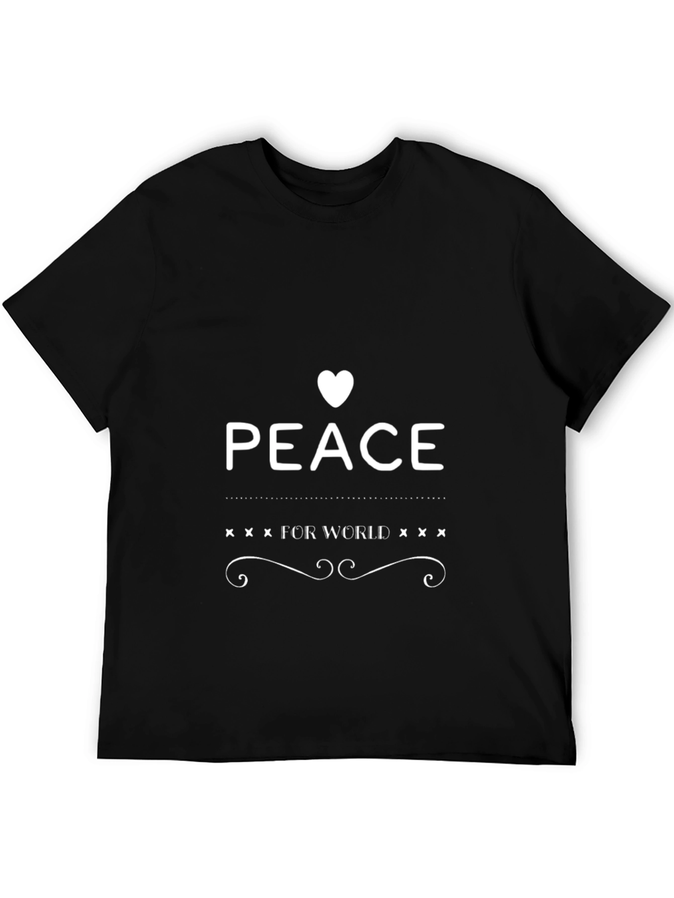 Peace for World Graphic T-Shirt - Black