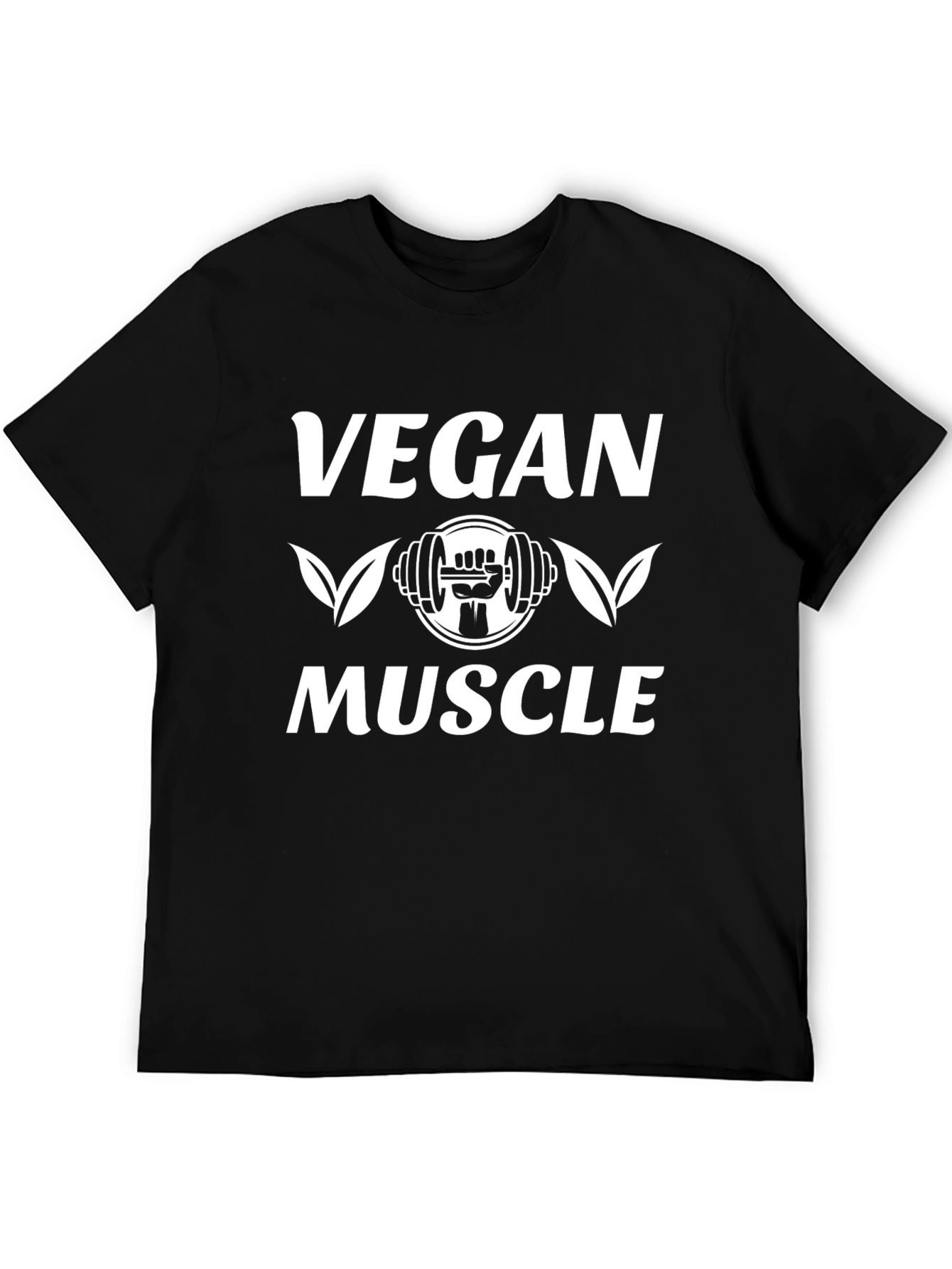 Vegan Muscle Black Graphic T-Shirt