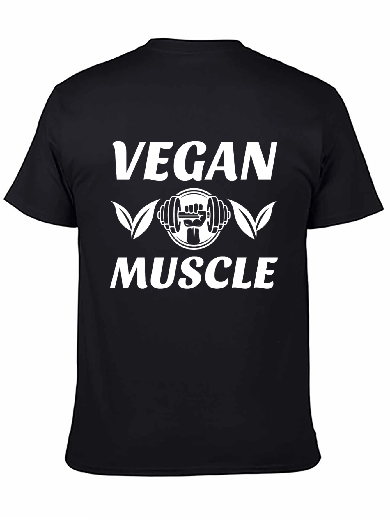 Vegan Muscle Black Graphic T-Shirt