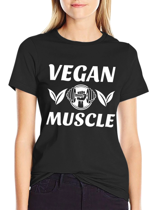 Vegan Muscle Black Graphic T-Shirt